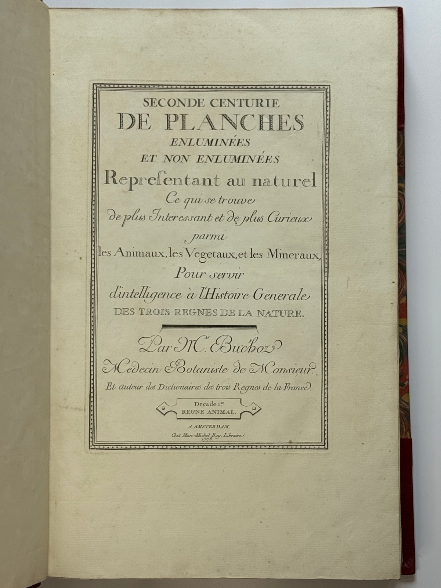 Pierre Buchoz's Planches Enluminees et non-Enluminees 1778