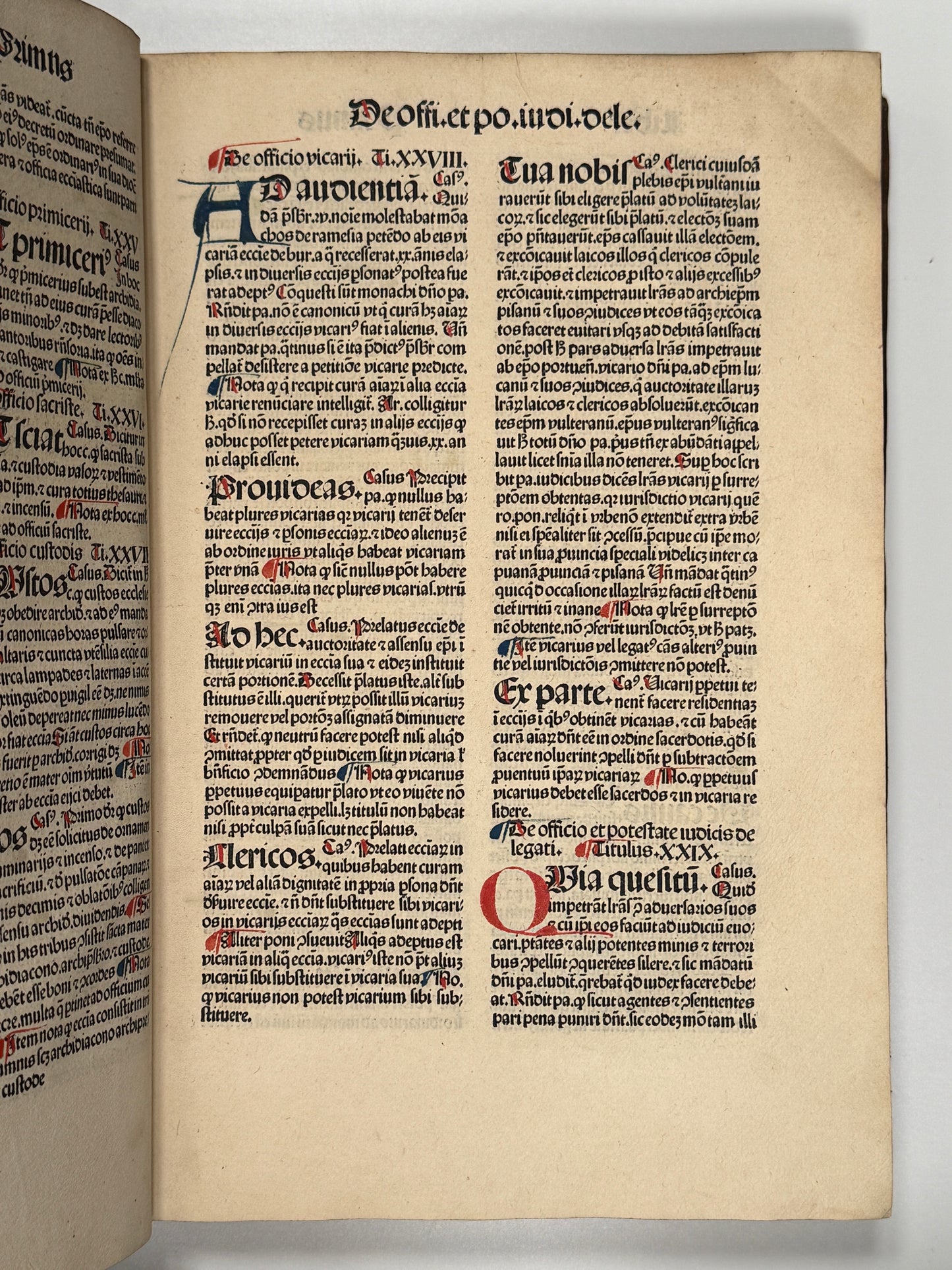 Bernard of Botone's Casus Longi 1484; Finely Rubricated Incunable