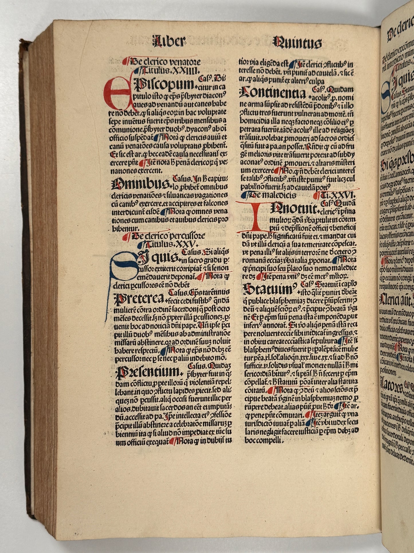 Bernard of Botone's Casus Longi 1484; Finely Rubricated Incunable