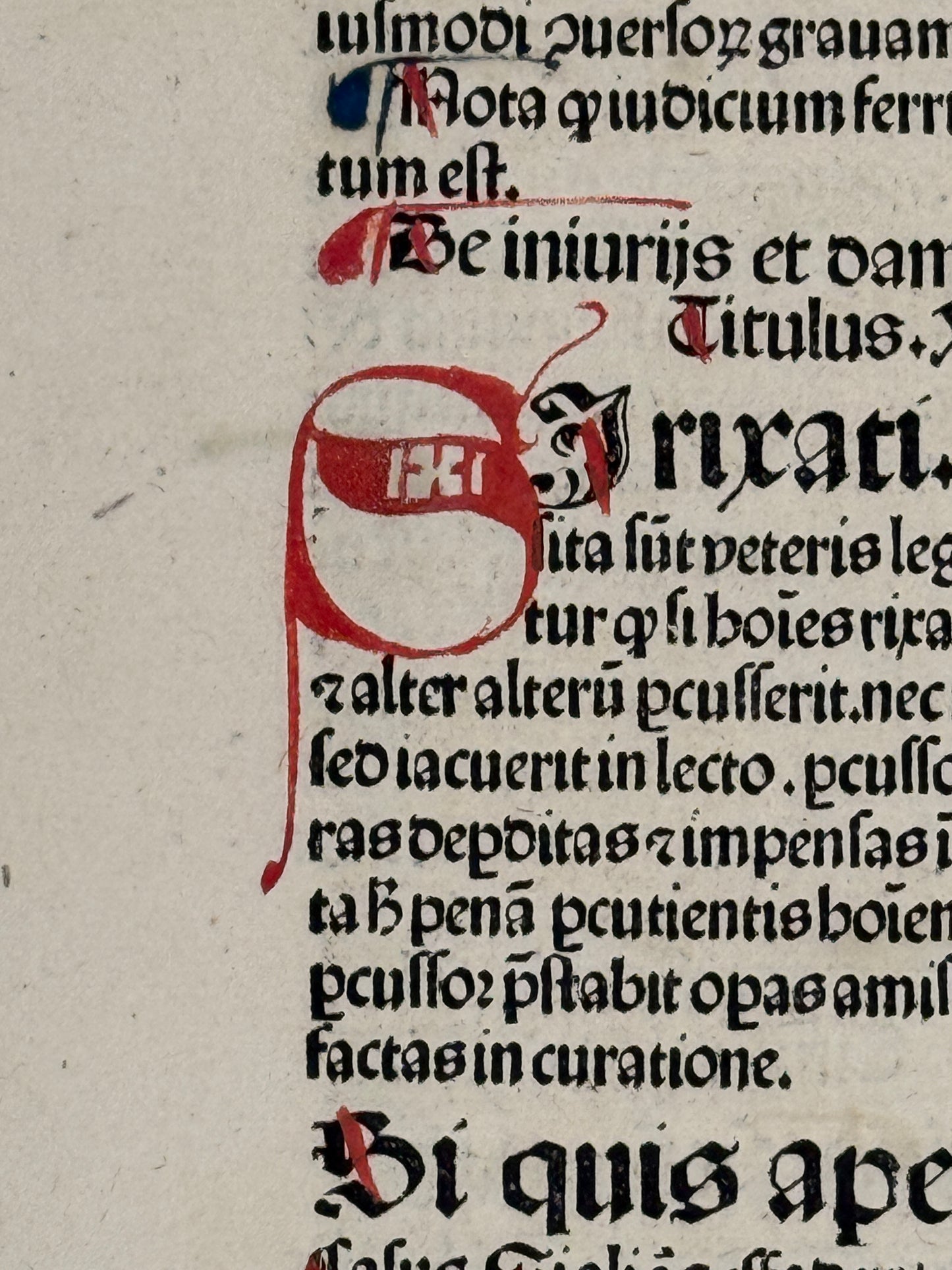 Bernard of Botone's Casus Longi 1484; Finely Rubricated Incunable
