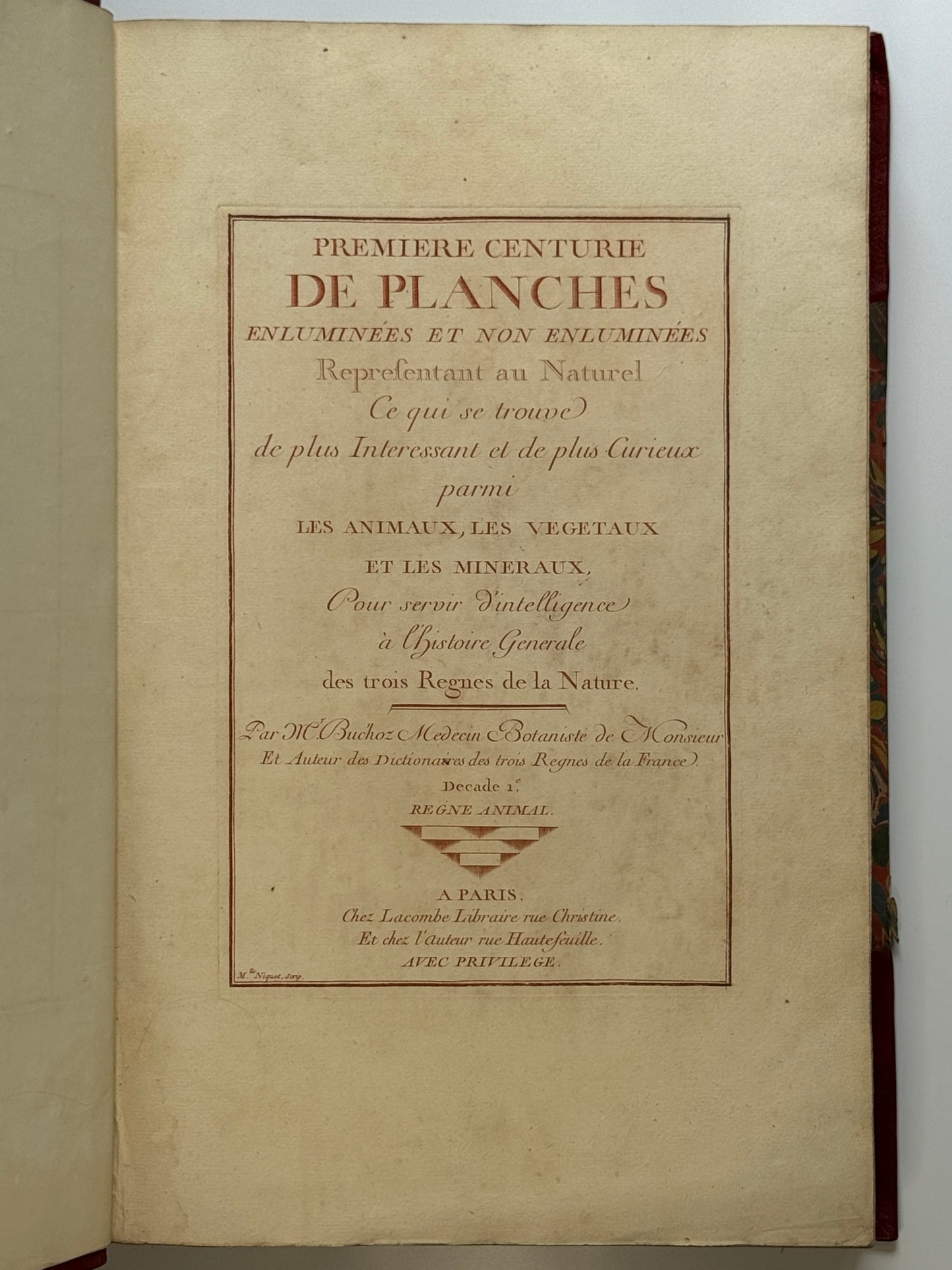 Pierre Buchoz's Planches Enluminees et non-Enluminees 1778