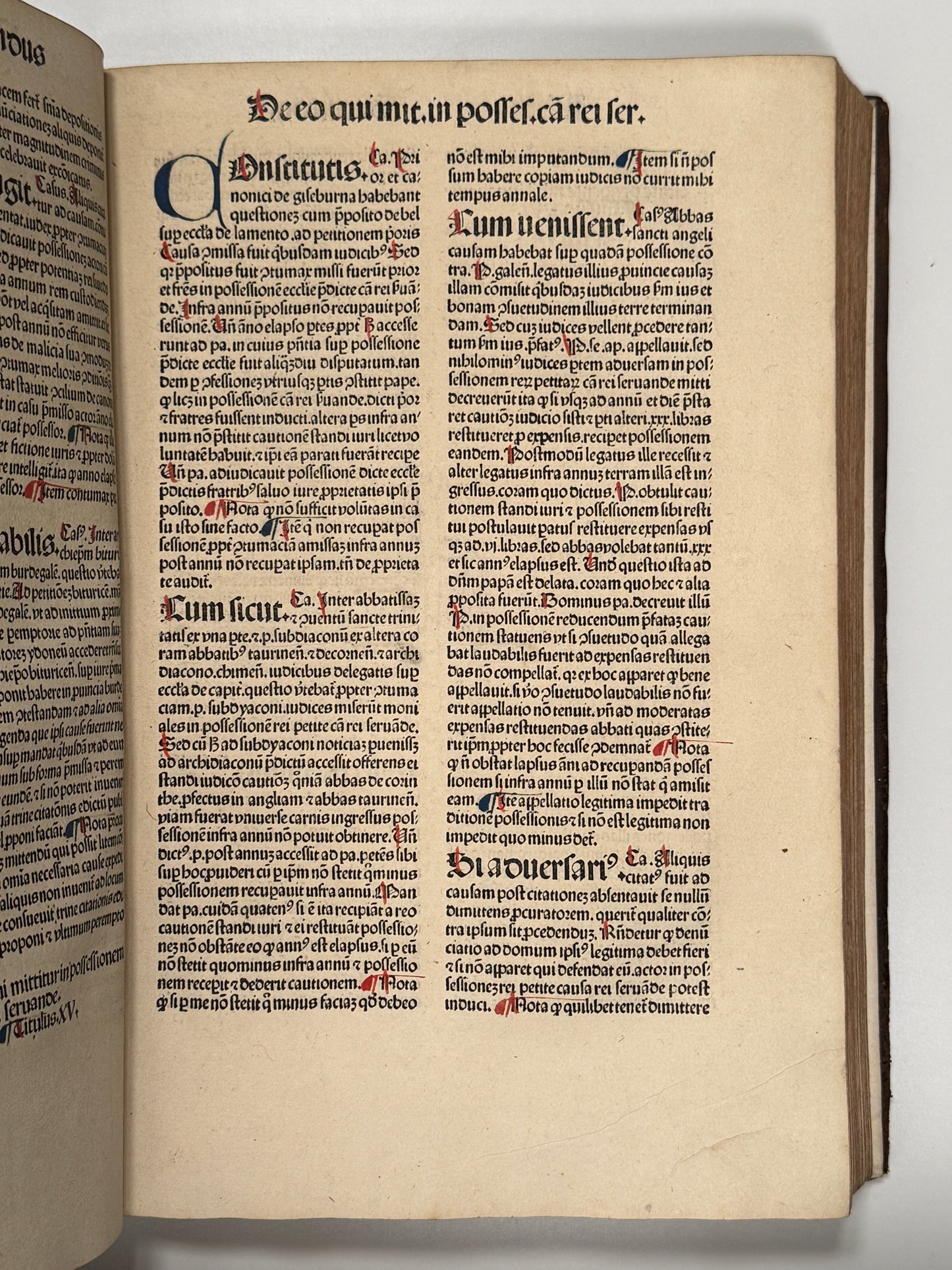Bernard of Botone's Casus Longi 1484; Finely Rubricated Incunable
