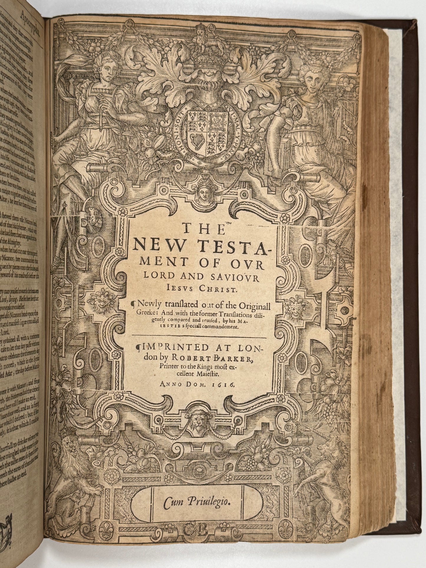 1616 King James Bible: First Small Folio Edition Including Map