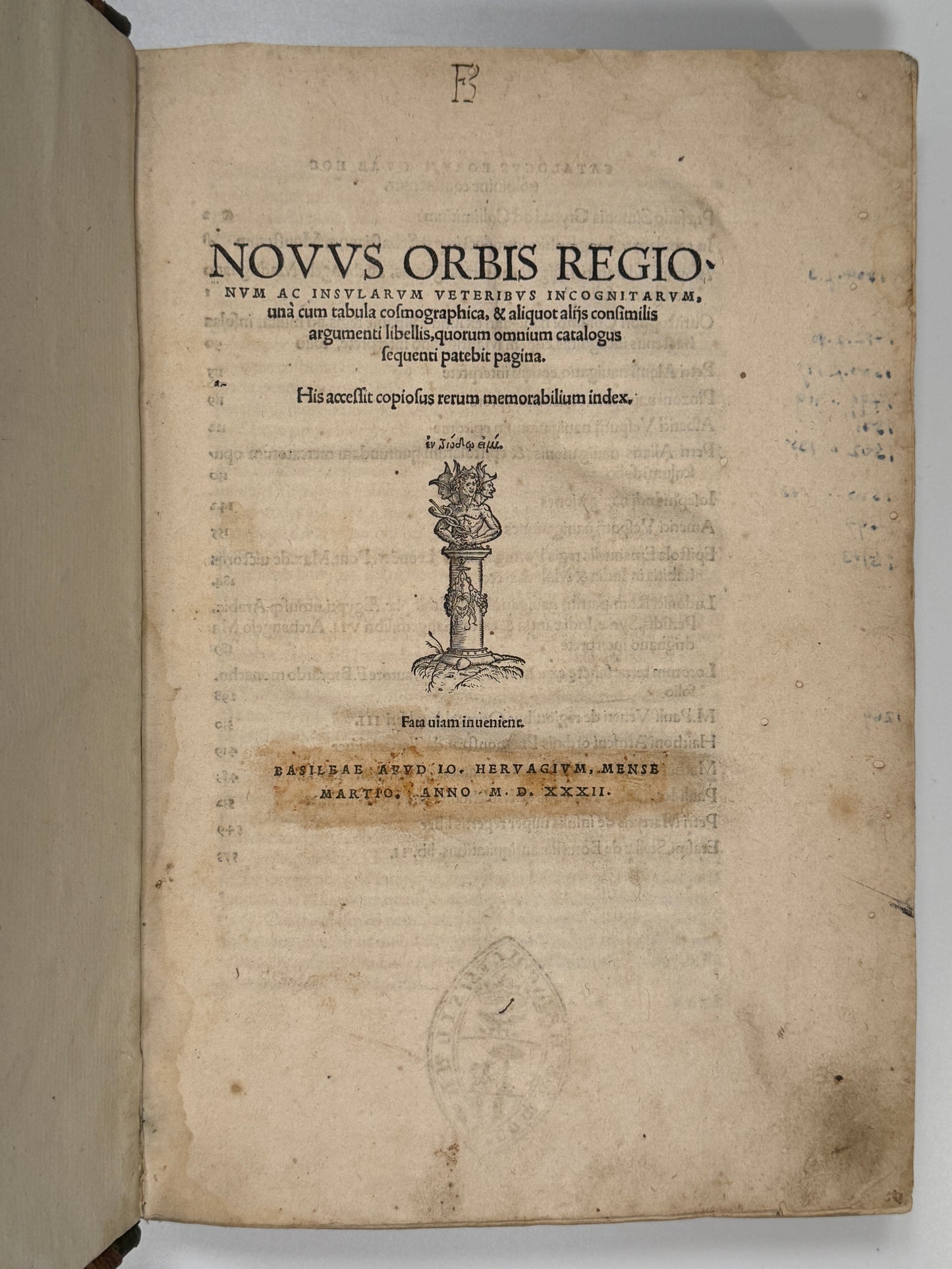 Novus Orbis Regionum 1532 First Edition Travel Collection: The Discovery of America