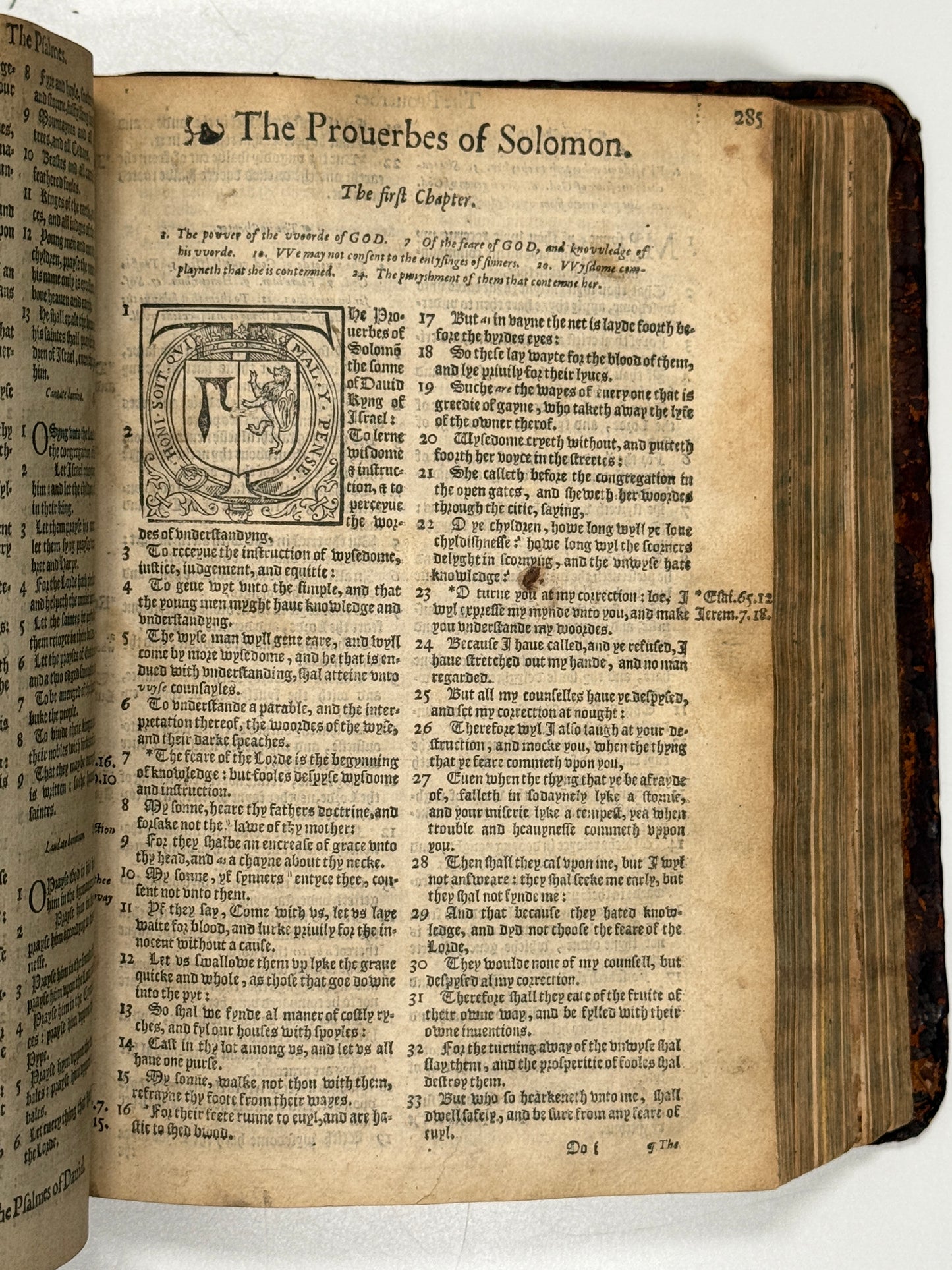 1577 Bishop's Bible "Treacle Bible"; Rare Quarto Edition