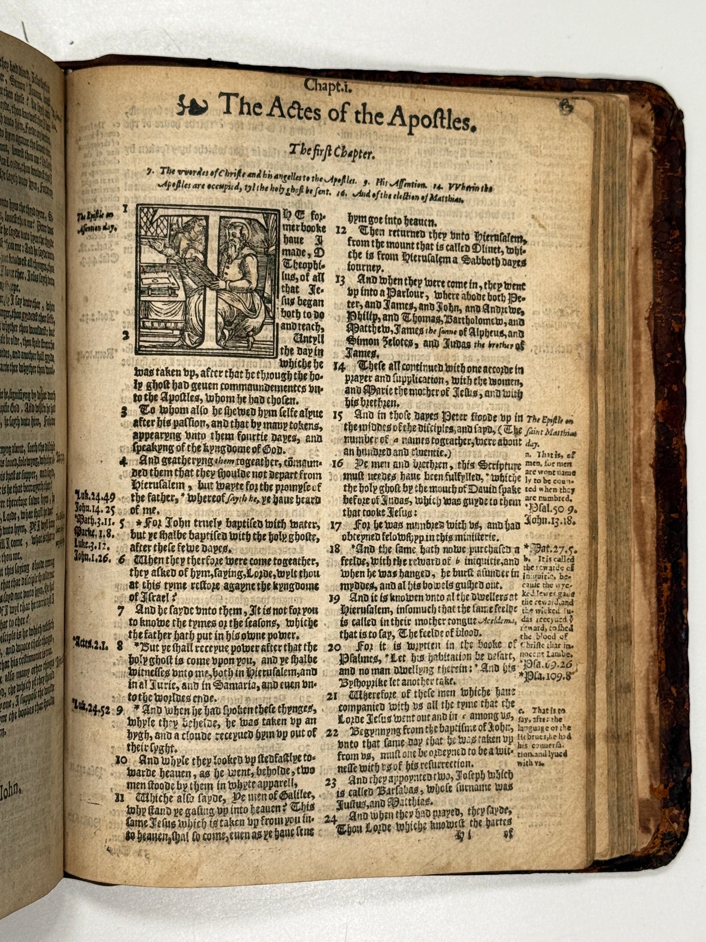 1577 Bishop's Bible "Treacle Bible"; Rare Quarto Edition