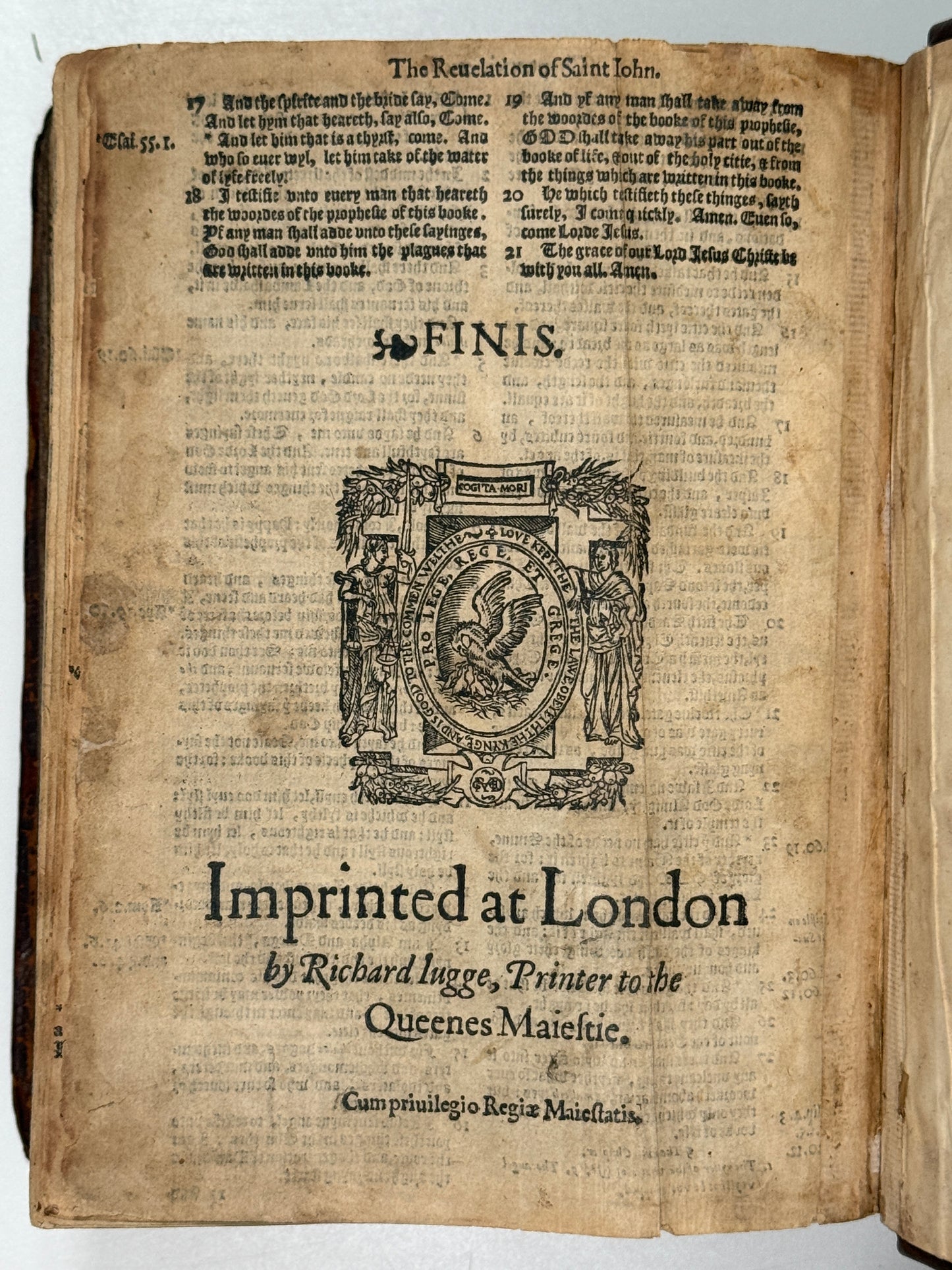 1577 Bishop's Bible "Treacle Bible"; Rare Quarto Edition