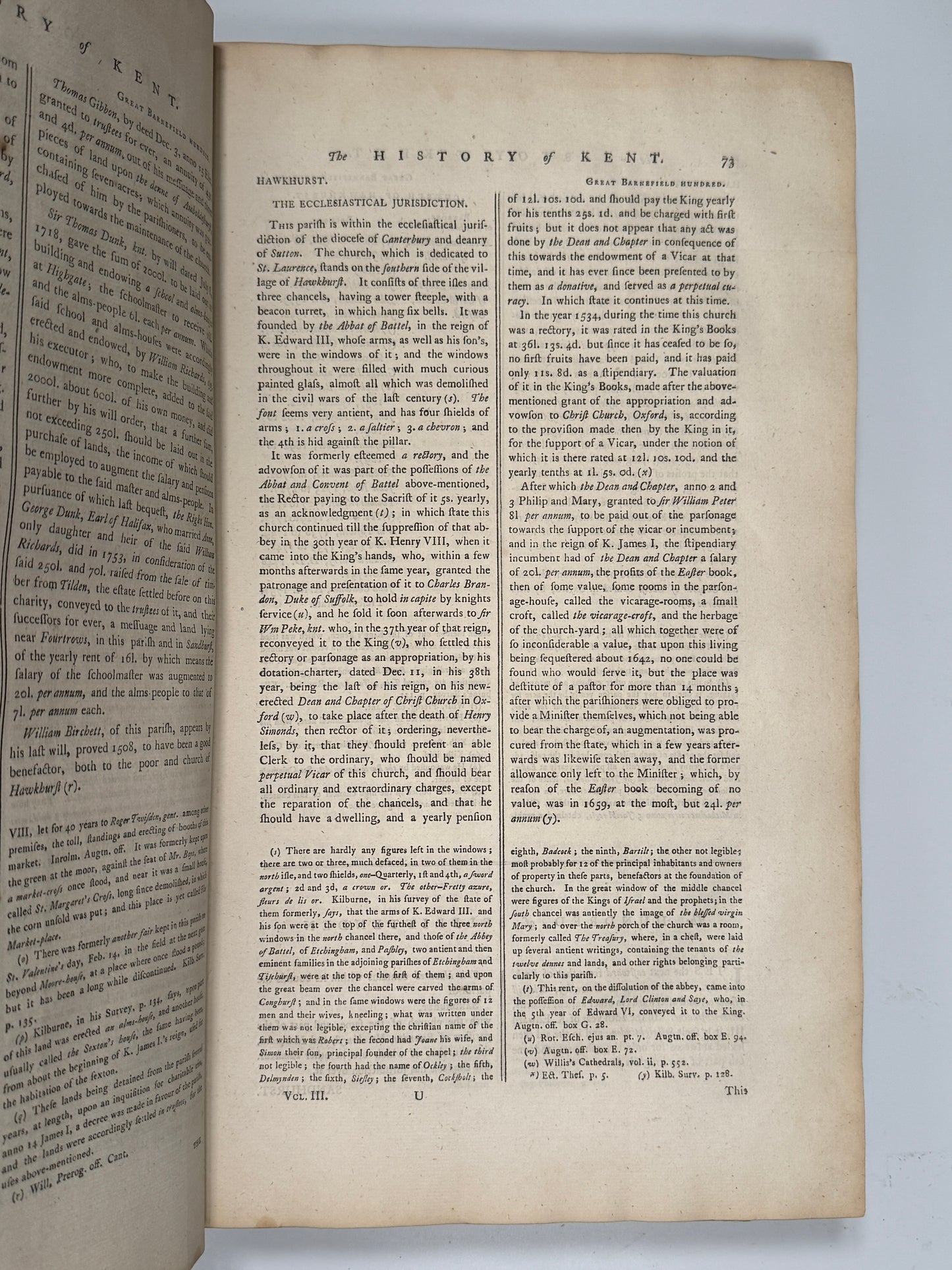 The History of Kent by Edward Hasted 1778-99 First Edition