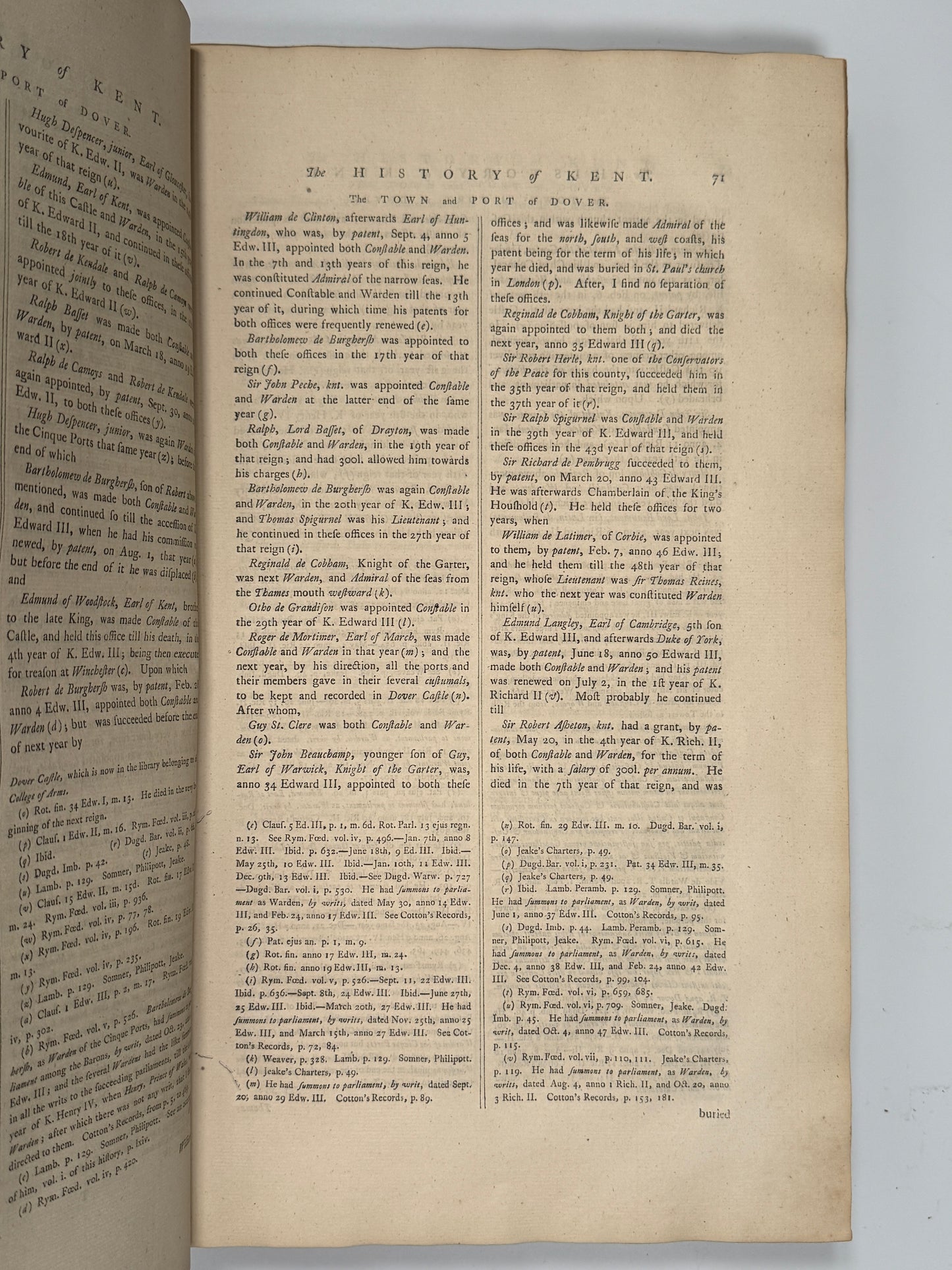 The History of Kent by Edward Hasted 1778-99 First Edition