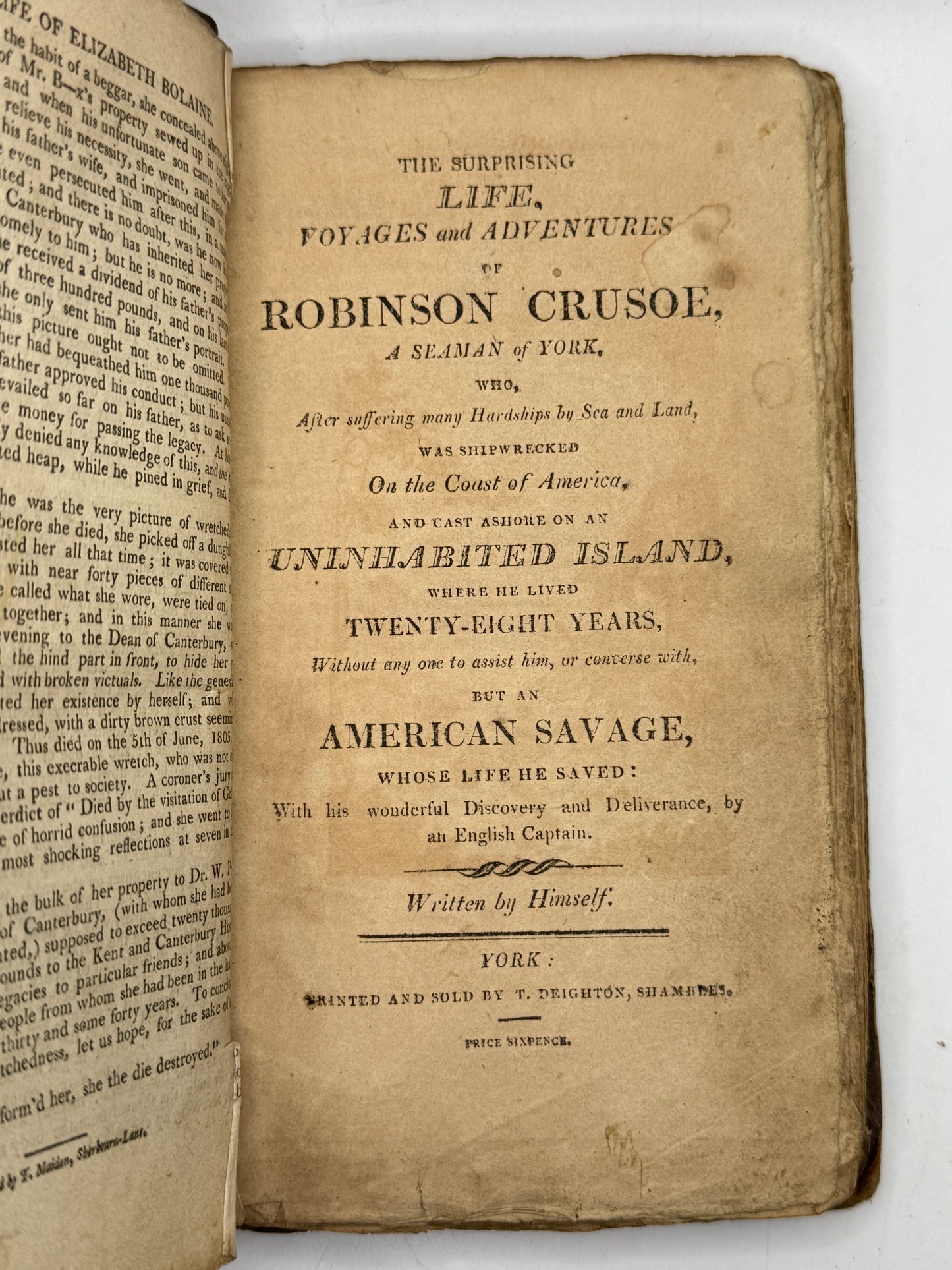Chapbook Sammelband c.1800-1810: Robin Hood, Robinson Crusoe, etc