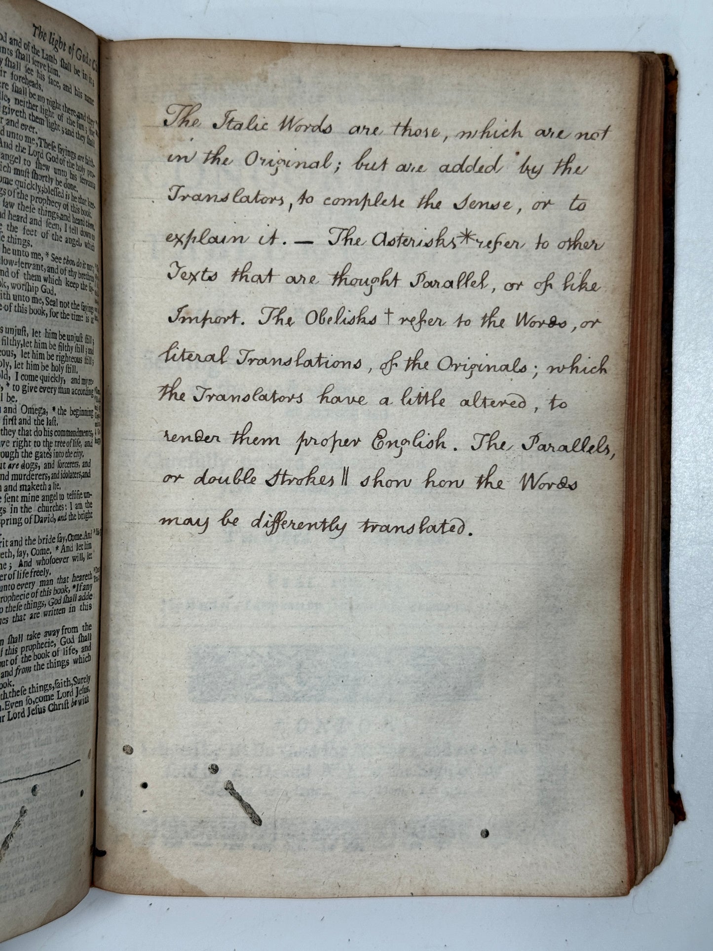 Antique King James Bible 1660 Henry Hills Edition w/Concordance 1652