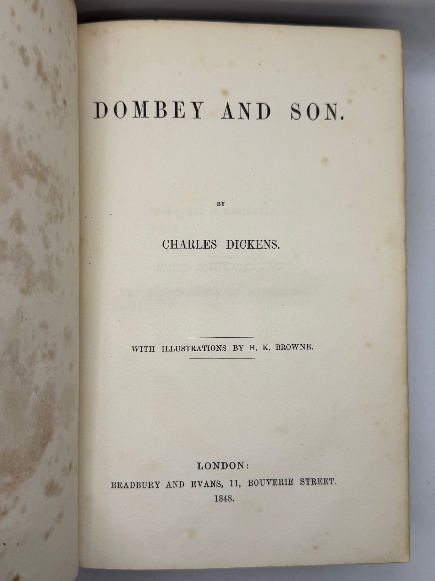 Dombey and Son by Charles Dickens 1848 First Edition