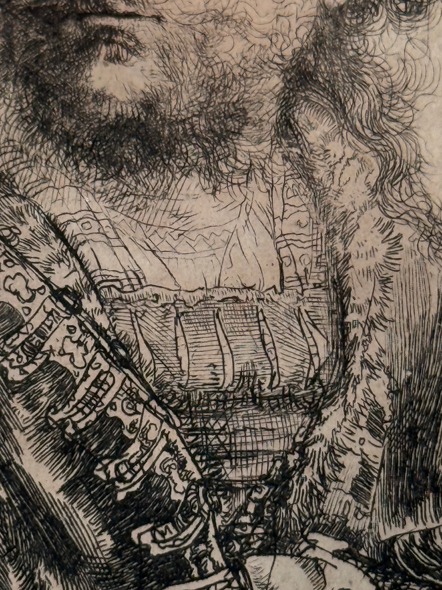 Self Portrait in a Velvet Cap with Plume c1638; REMBRANDT