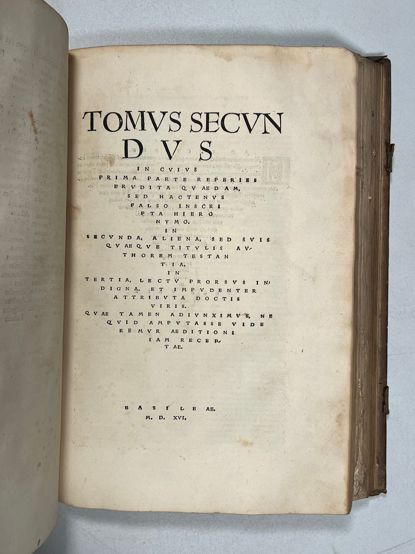 The Works of St. Jerome 1516 First Erasmus Edition