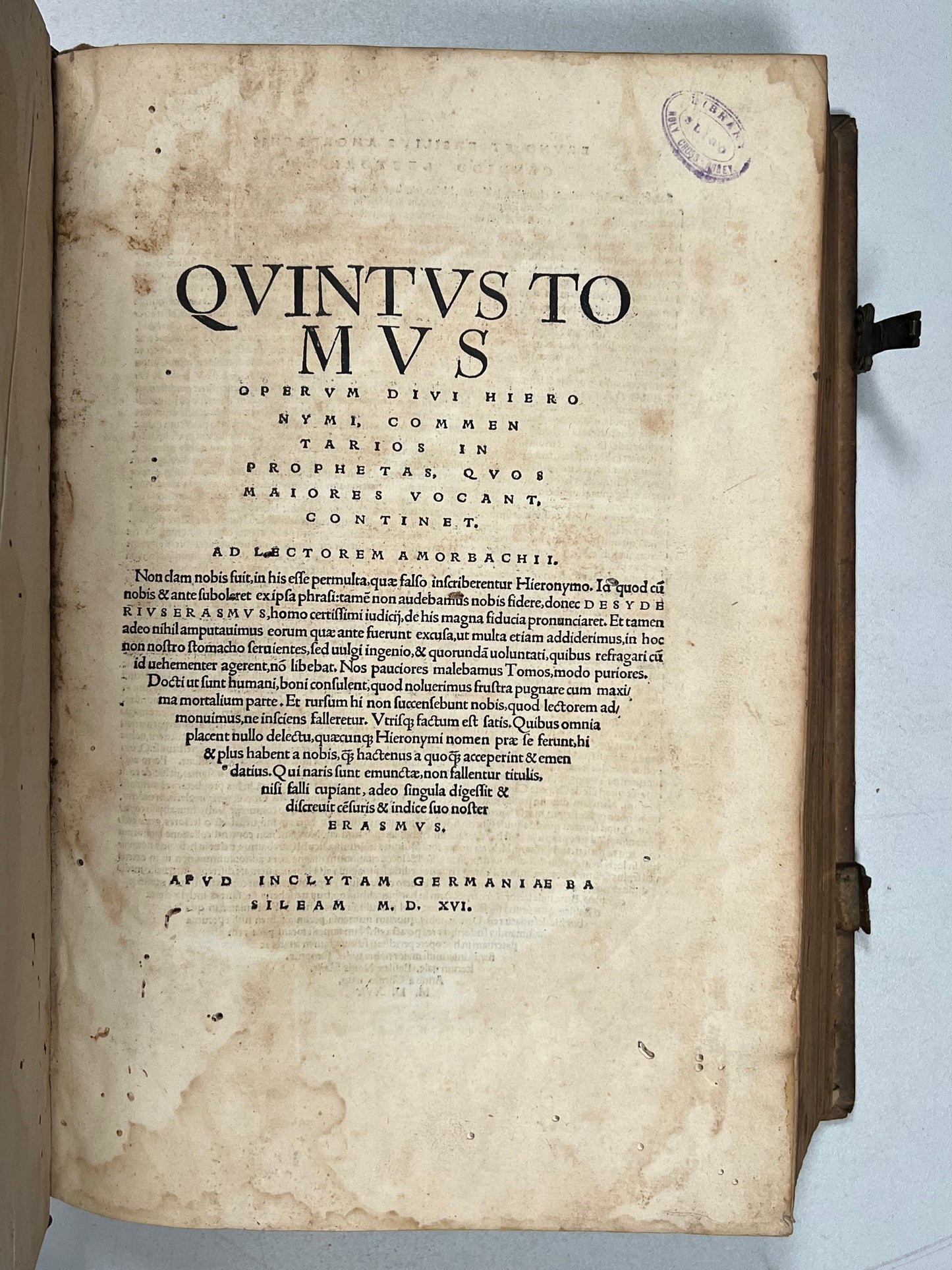 The Works of St. Jerome 1516 First Erasmus Edition