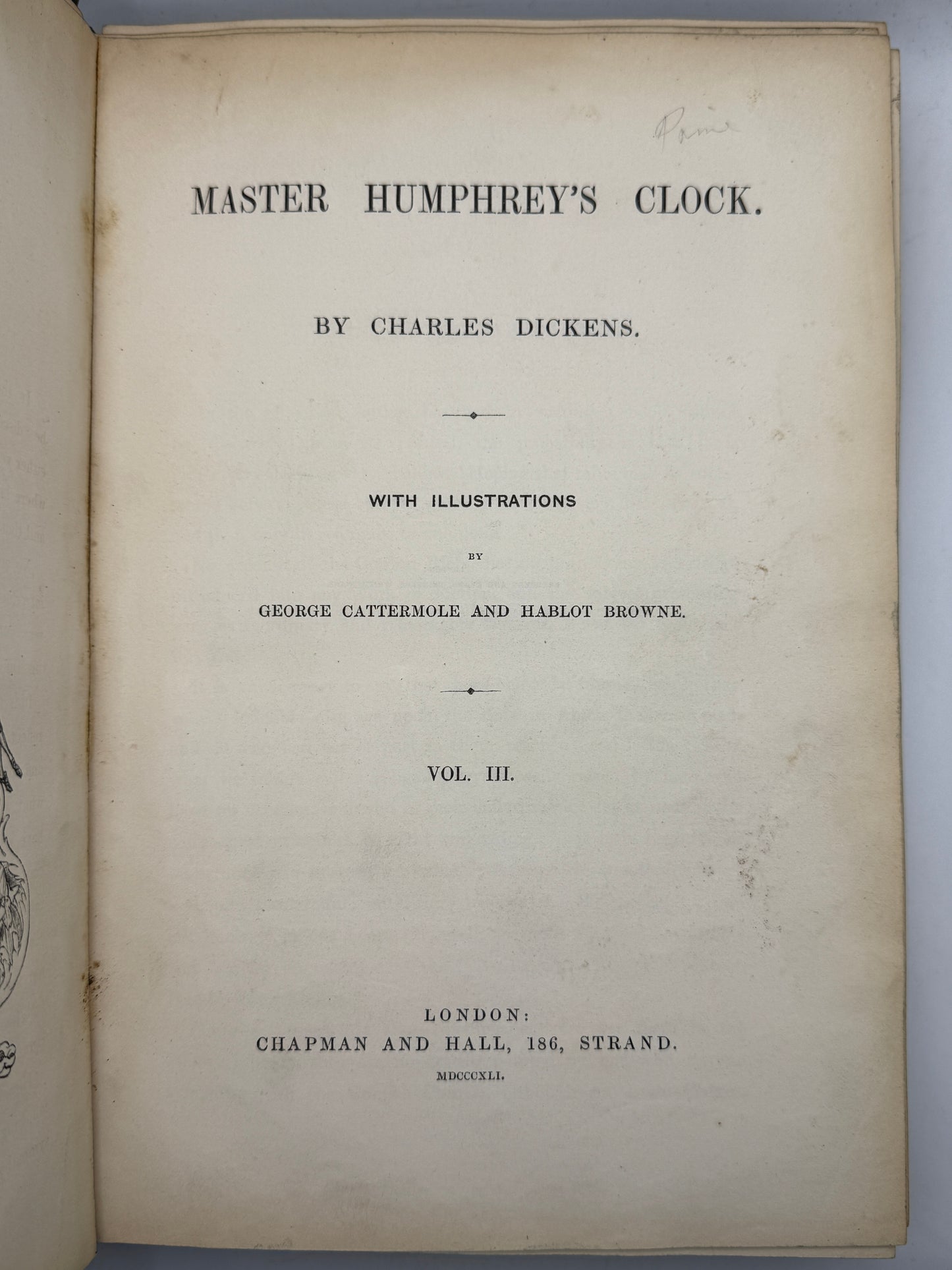 Master Humphrey's Clock by Charles Dickens 1840 in Bespoke Slipcase