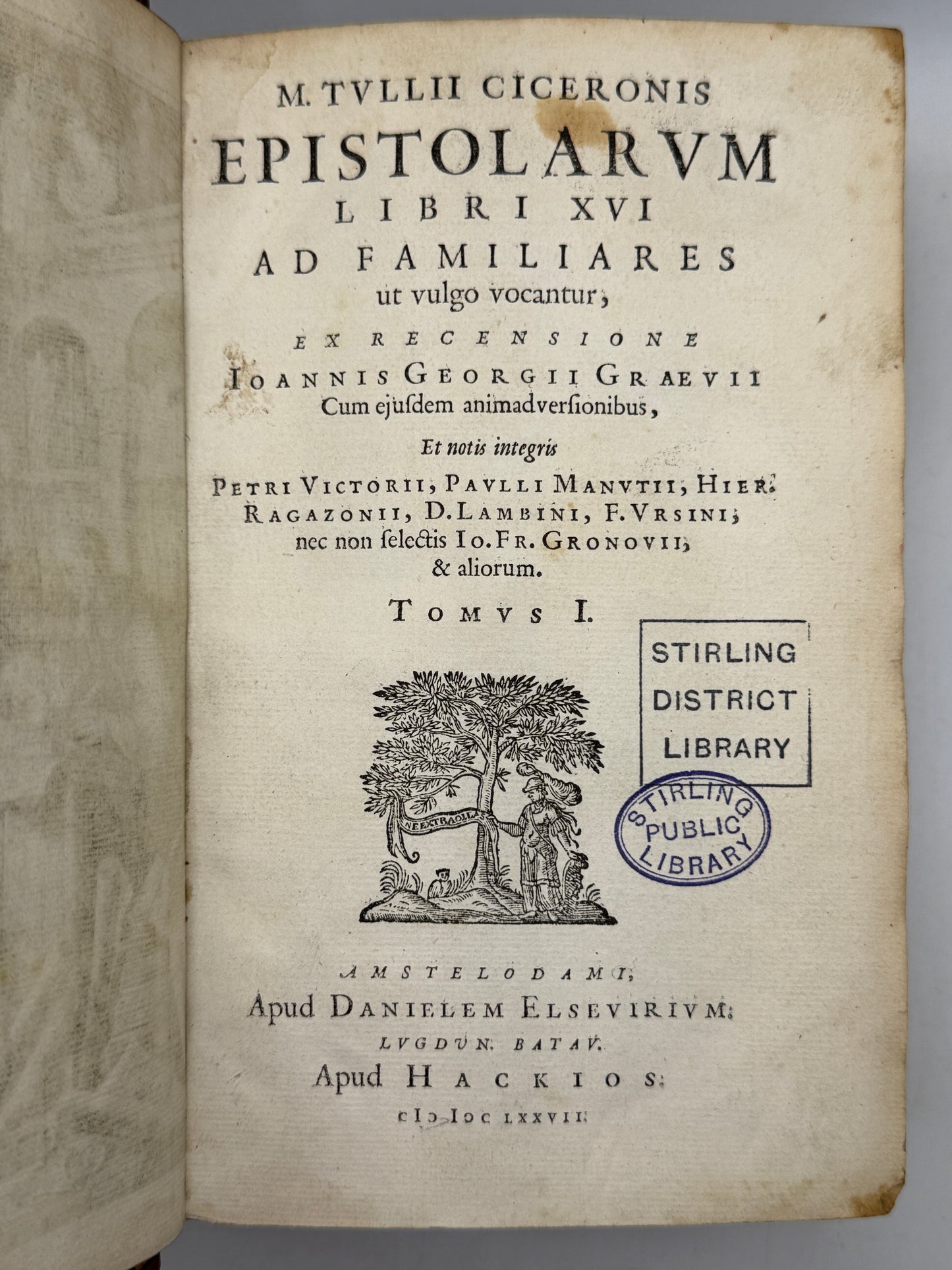 Cicero's Letters 1677 Elzevir Edition