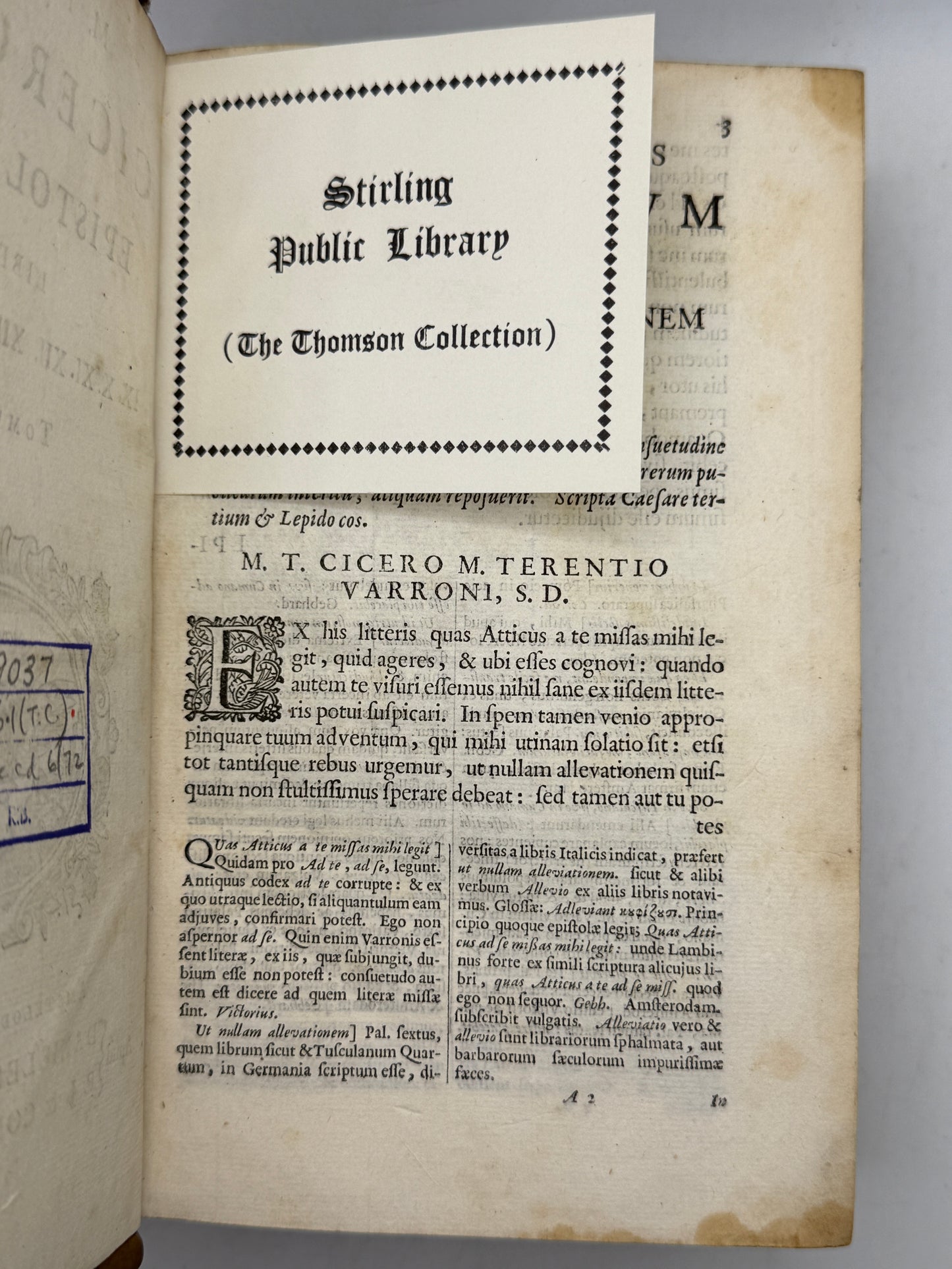 Cicero's Letters 1677 Elzevir Edition
