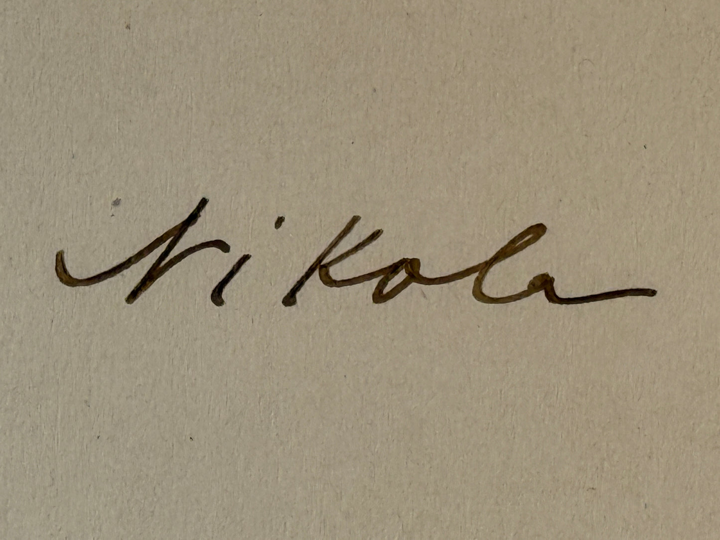 The Autograph of Nikola Tesla
