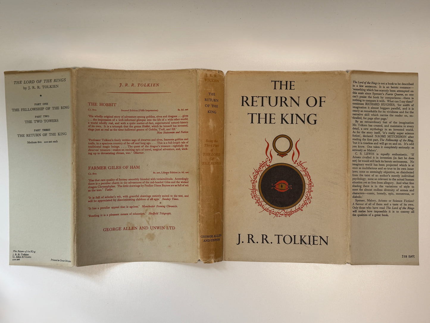 The Return of the King by J.R.R Tolkien 1955 First Edition First Impression with the Dust Jacket