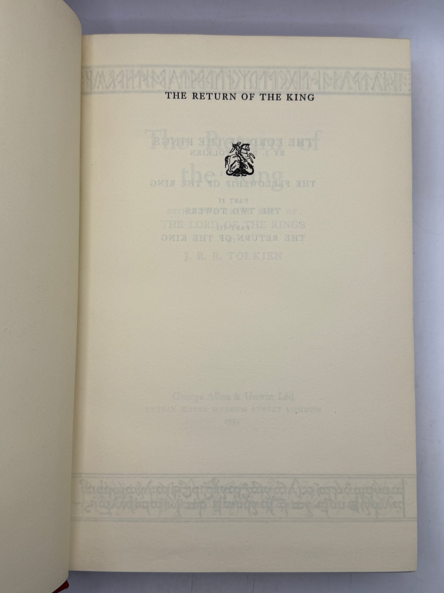 The Return of the King by J.R.R Tolkien 1955 First Edition First Impression with the Dust Jacket