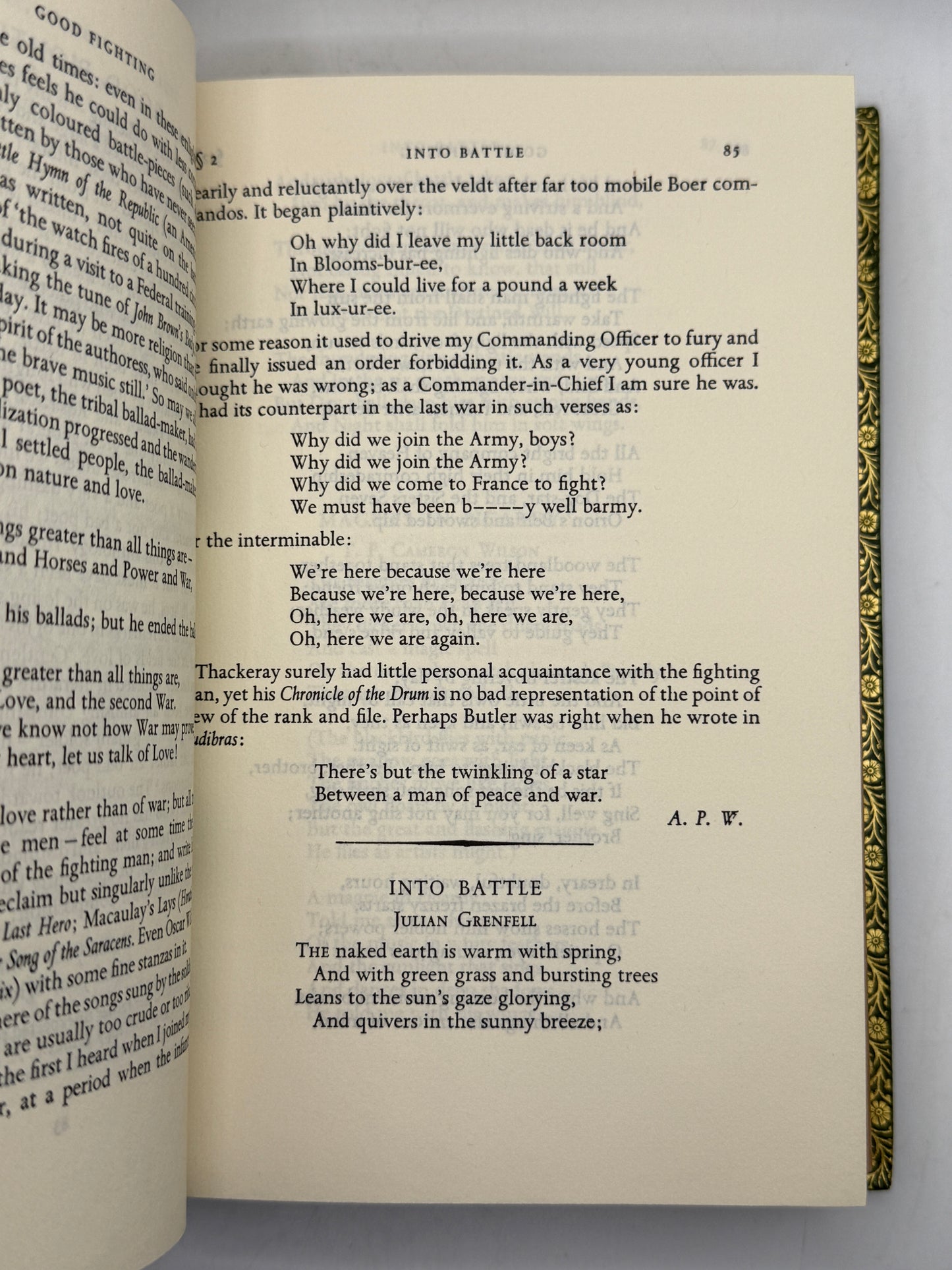 Other Men's Flowers, Poetry Compiled by A. P. Wavell 1978