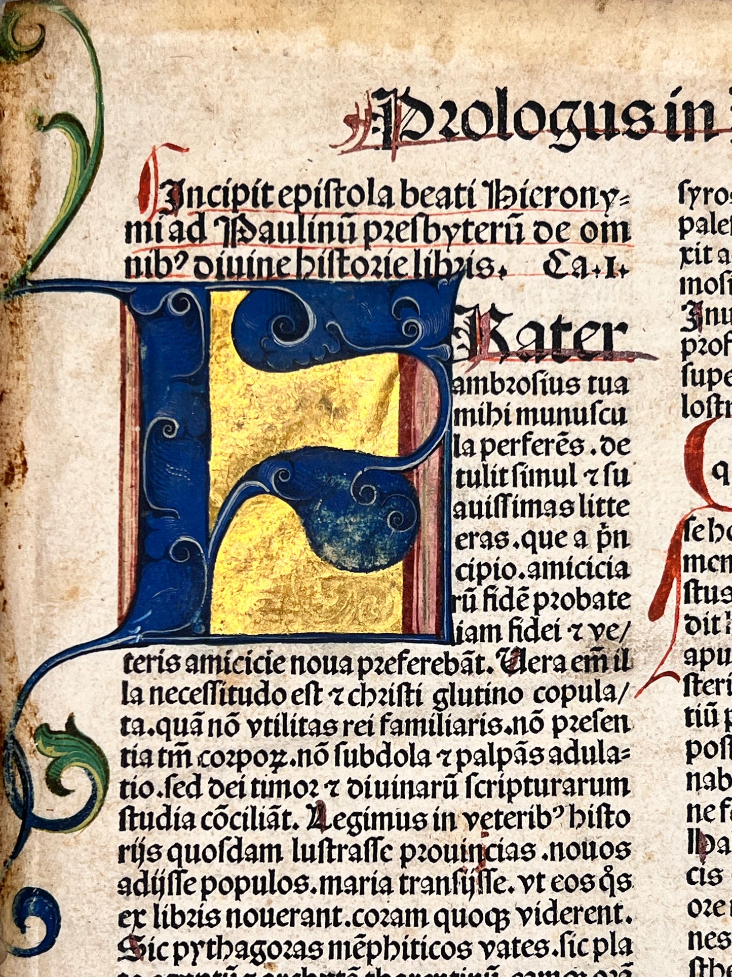 Biblia Sacra 1487 Incunable Illuminated Bible