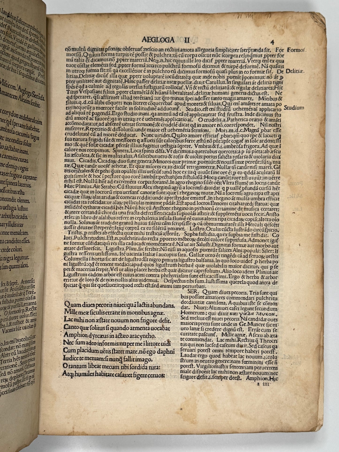 The Works of Virgil 1489 Incunable; Cristoforo Landino's Commentary; Aeneid