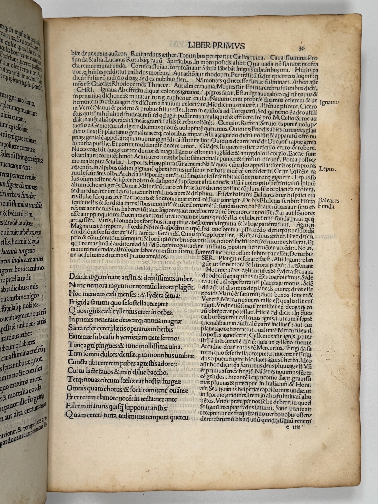 The Works of Virgil 1489 Incunable; Cristoforo Landino's Commentary; Aeneid