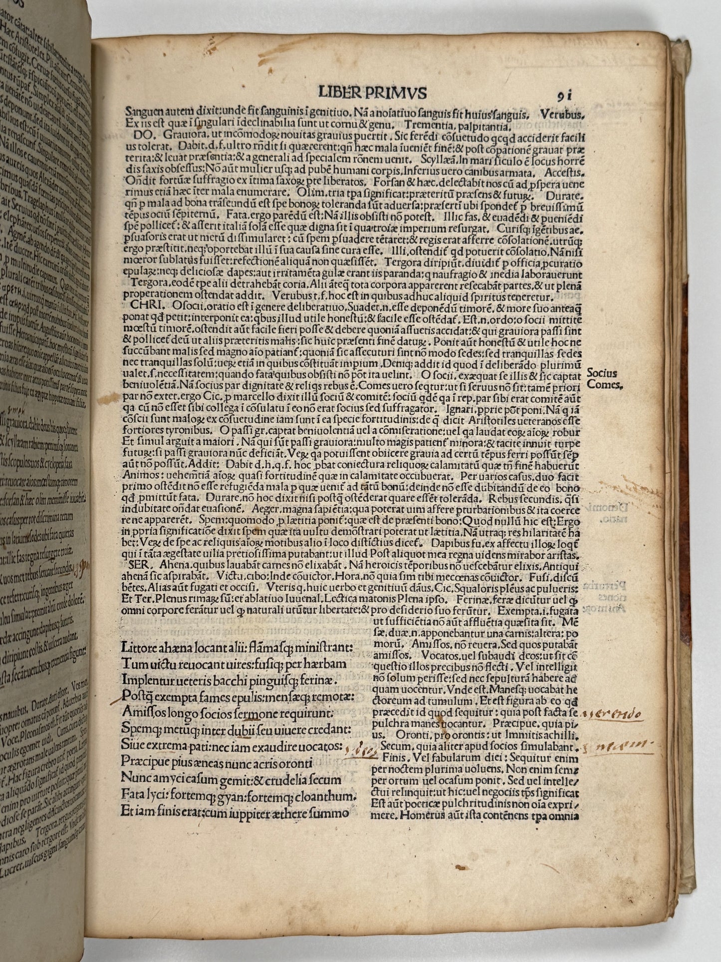 The Works of Virgil 1489 Incunable; Cristoforo Landino's Commentary; Aeneid