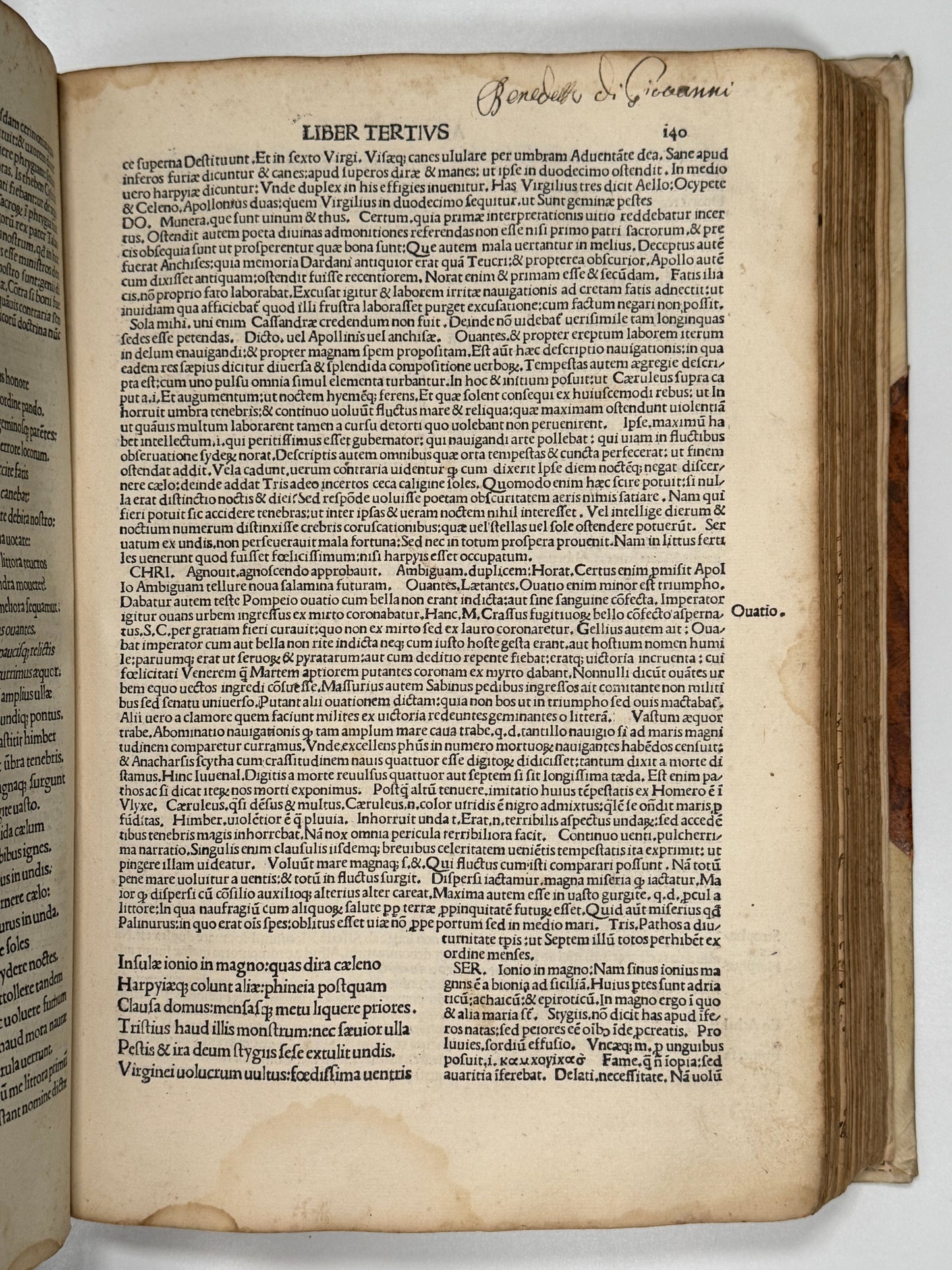 The Works of Virgil 1489 Incunable; Cristoforo Landino's Commentary; Aeneid