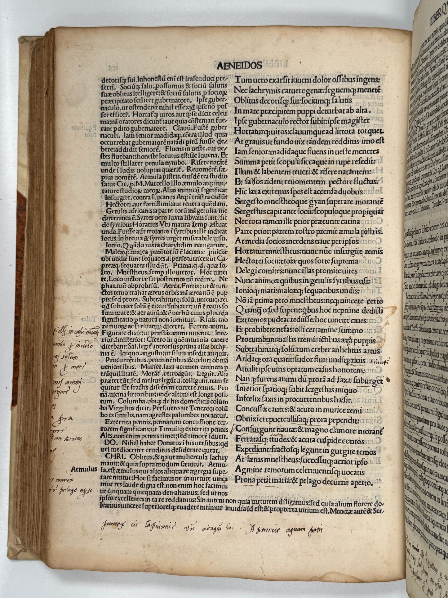 The Works of Virgil 1489 Incunable; Cristoforo Landino's Commentary; Aeneid