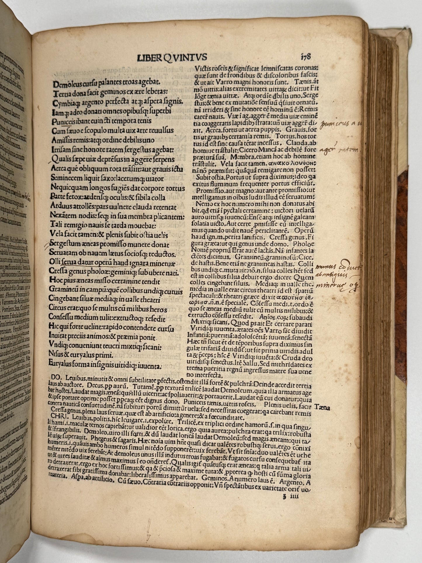 The Works of Virgil 1489 Incunable; Cristoforo Landino's Commentary; Aeneid