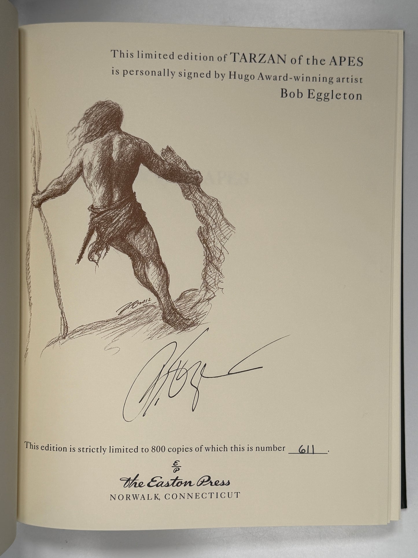 Tarzan of the Apes by Edgar Rice Burroughs; Easton Press 2012