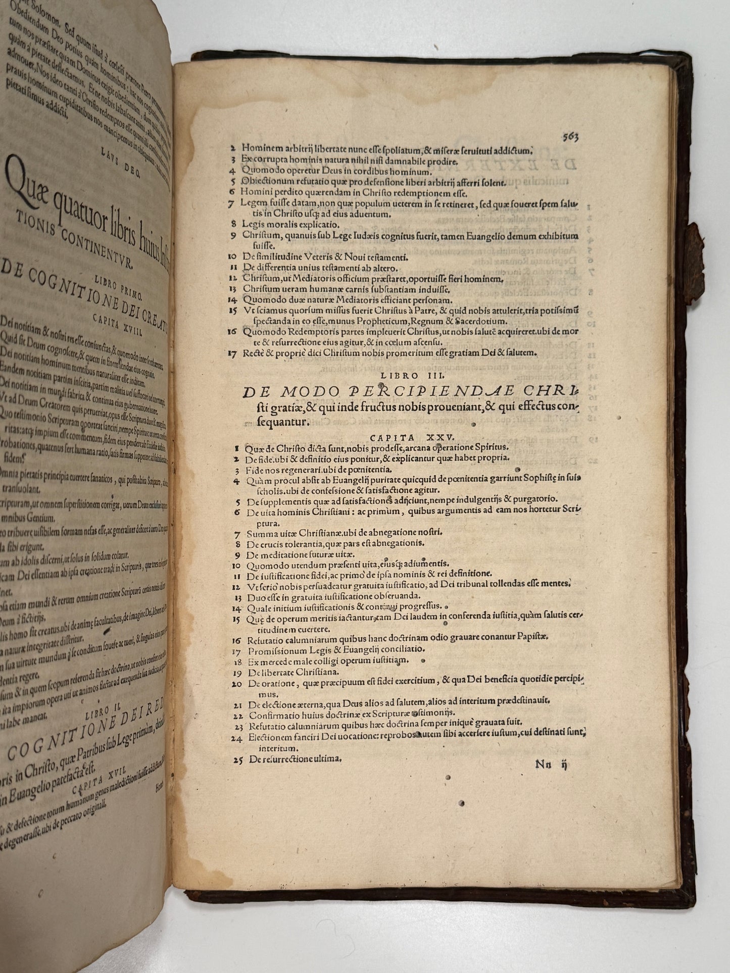 The Institution of the Christian Religion by John Calvin 1561