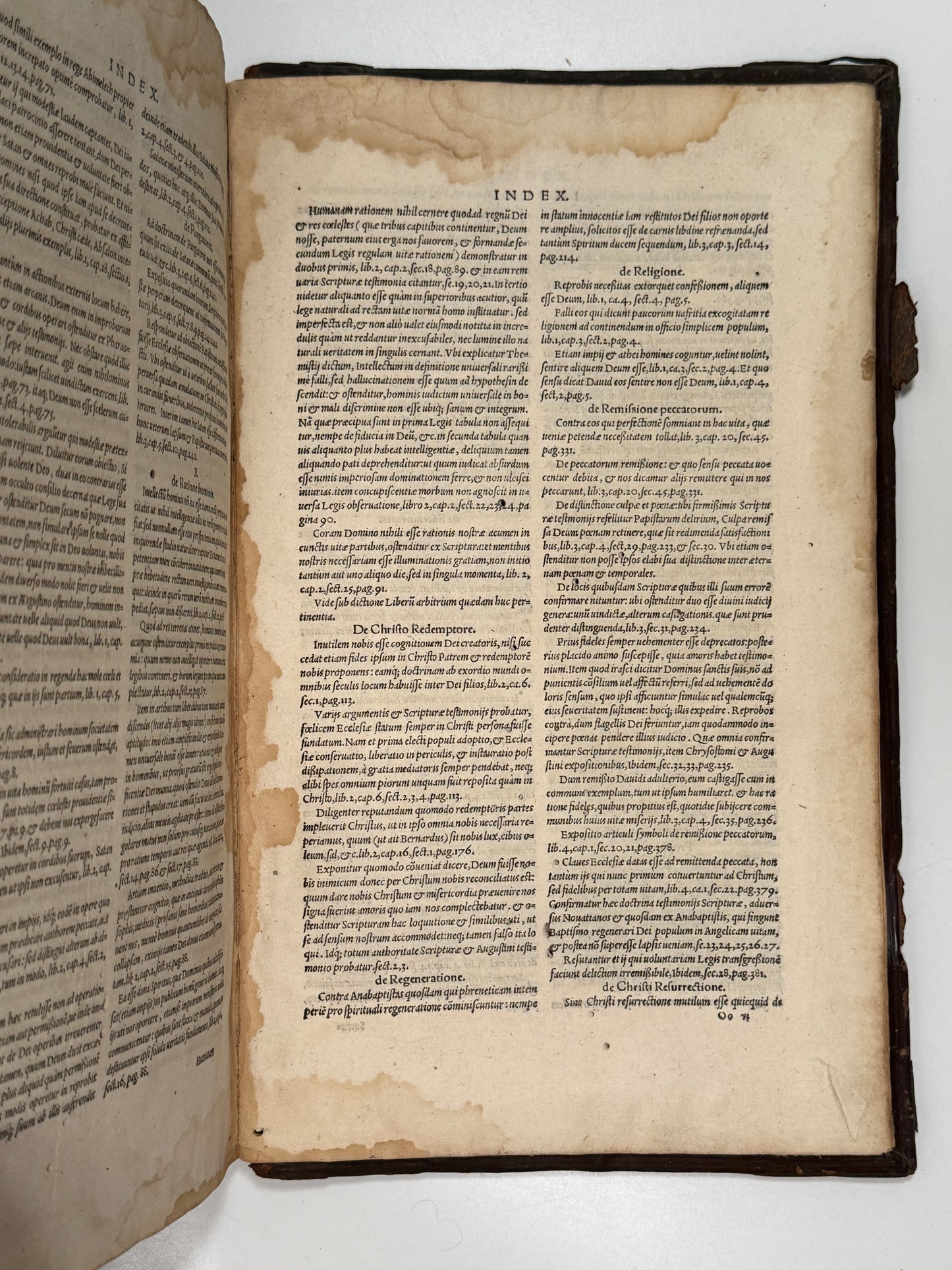 The Institution of the Christian Religion by John Calvin 1561