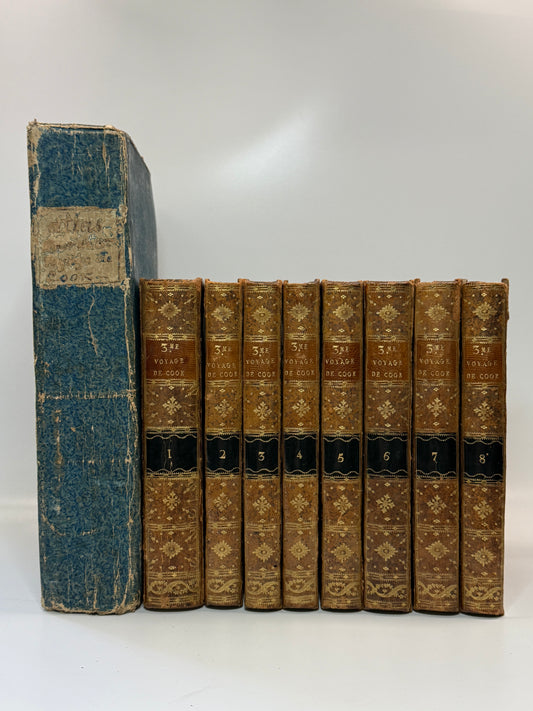 Captain Cook's Third Voyage 1785 with Atlas in Original Blue Boards