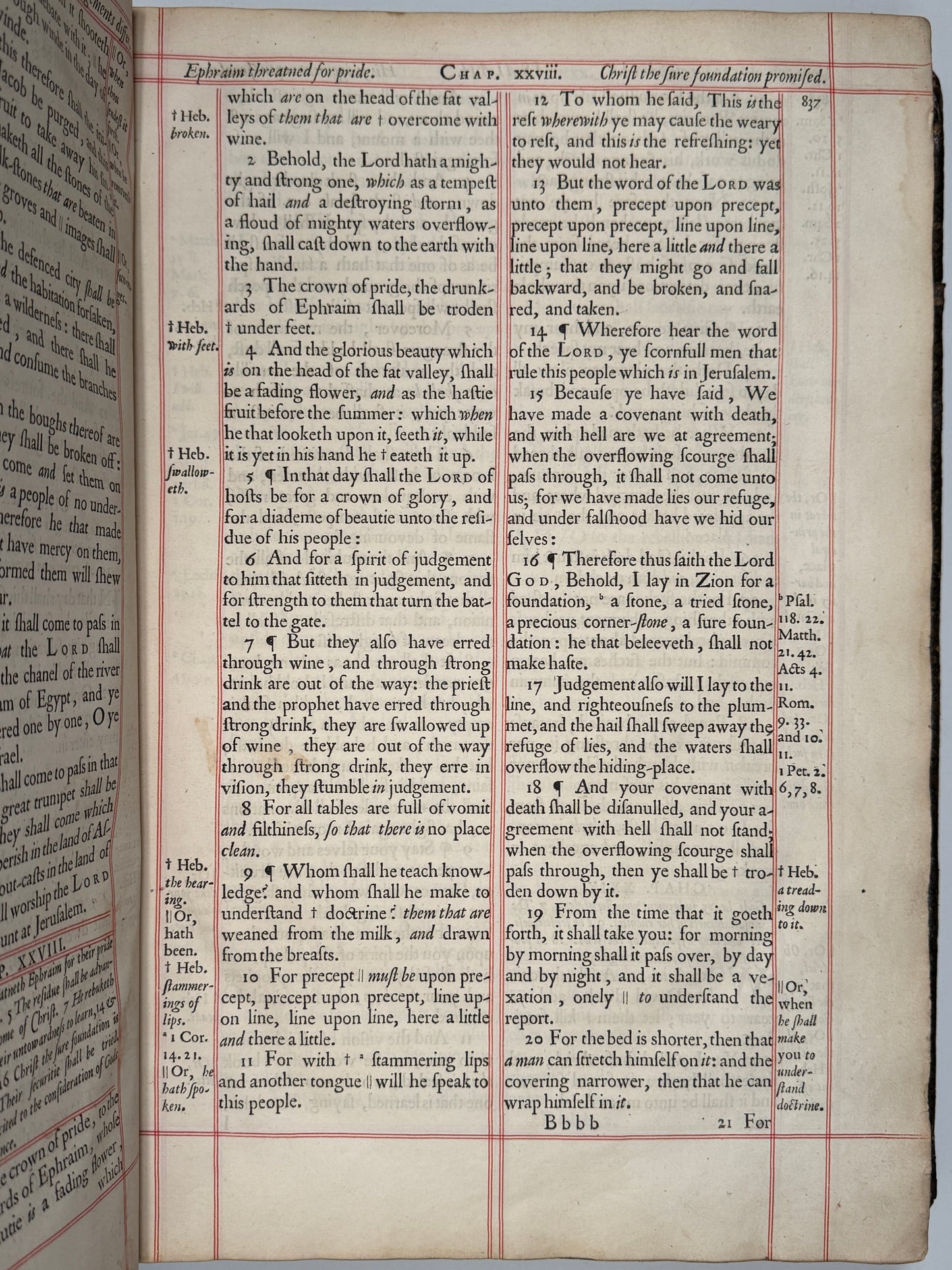 1660 Antique King James Bible "Restoration Bible"