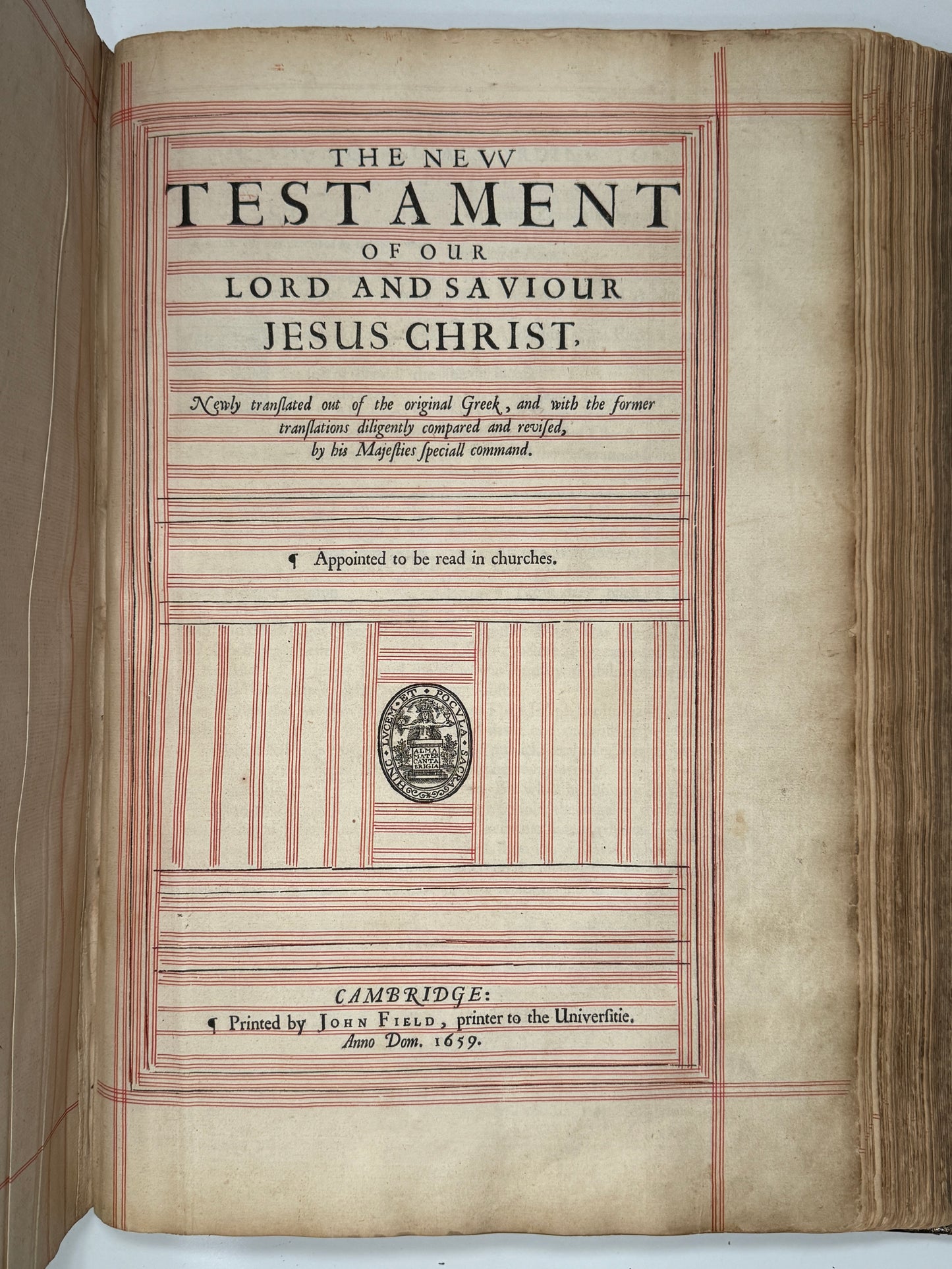 1660 Antique King James Bible "Restoration Bible"