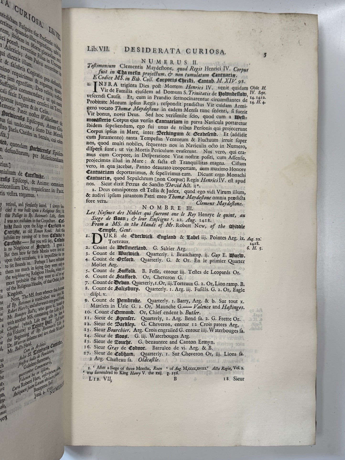 Desiderata Curiosa by Francis Peck 1732-5 First Edition