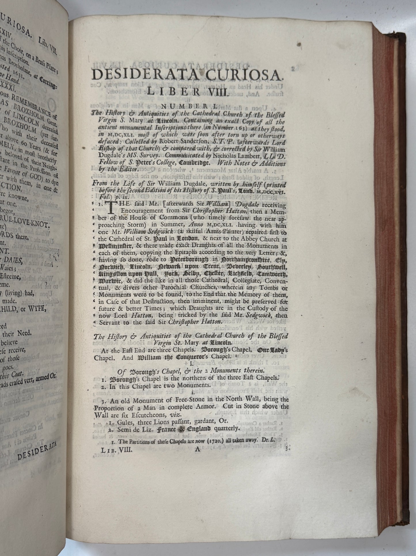 Desiderata Curiosa by Francis Peck 1732-5 First Edition