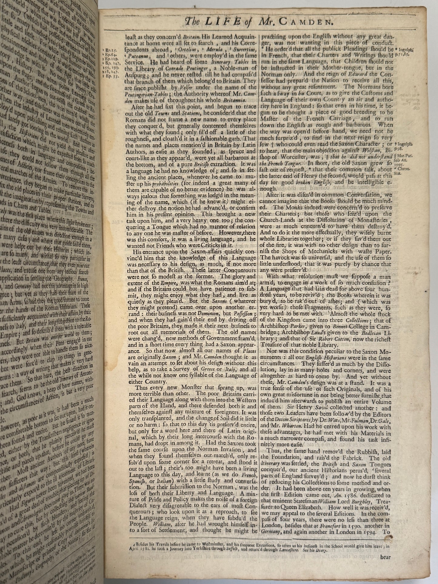 Camden's Brittania 1695 First Edition
