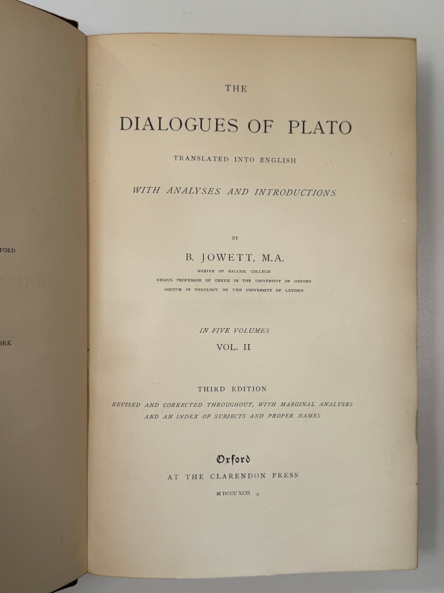 Plato's Dialogues 1892 Sangorski & Sutcliffe