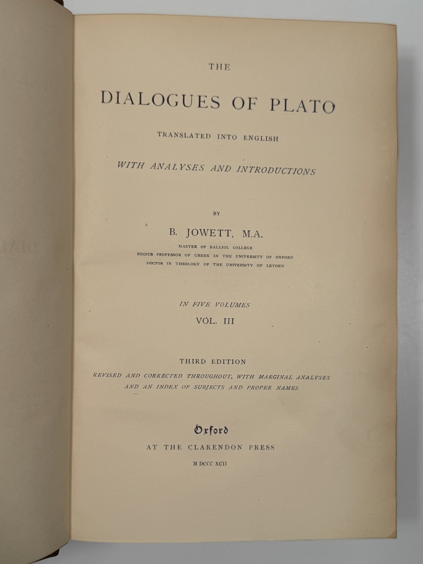 Plato's Dialogues 1892 Sangorski & Sutcliffe