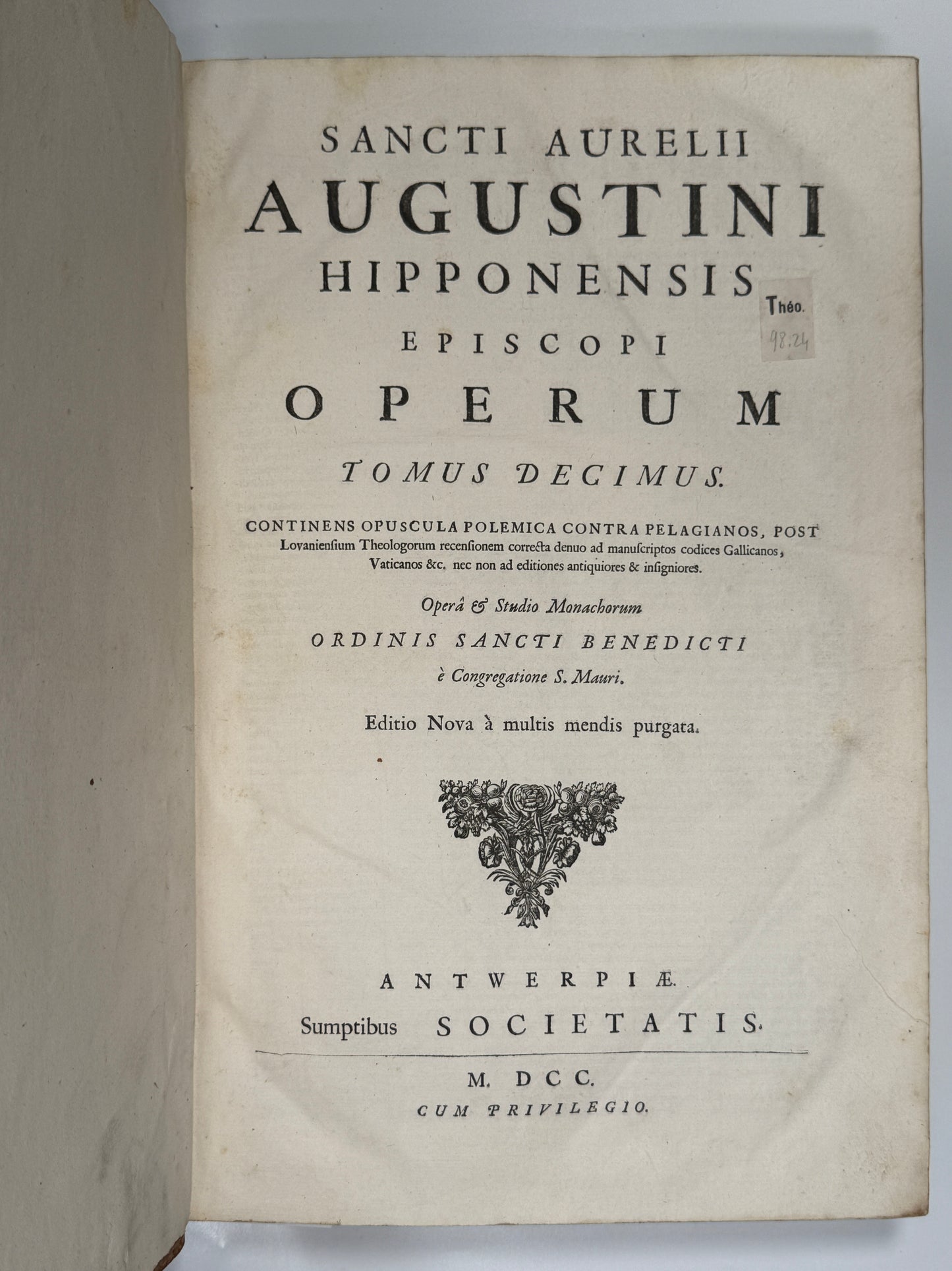The Works of Saint Augustine 1700