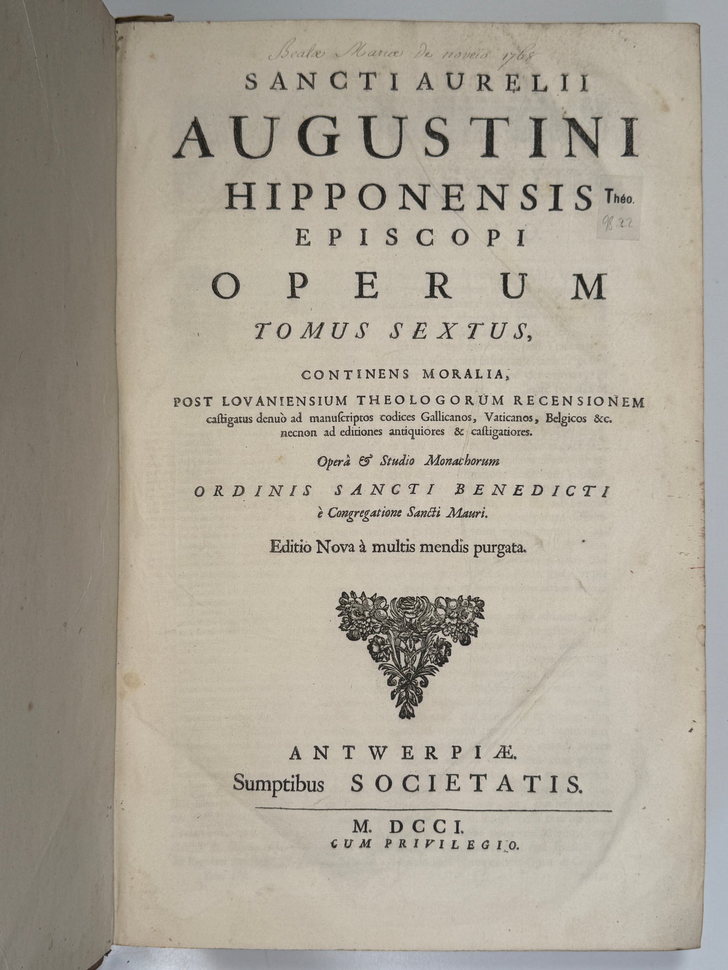 The Works of Saint Augustine 1700