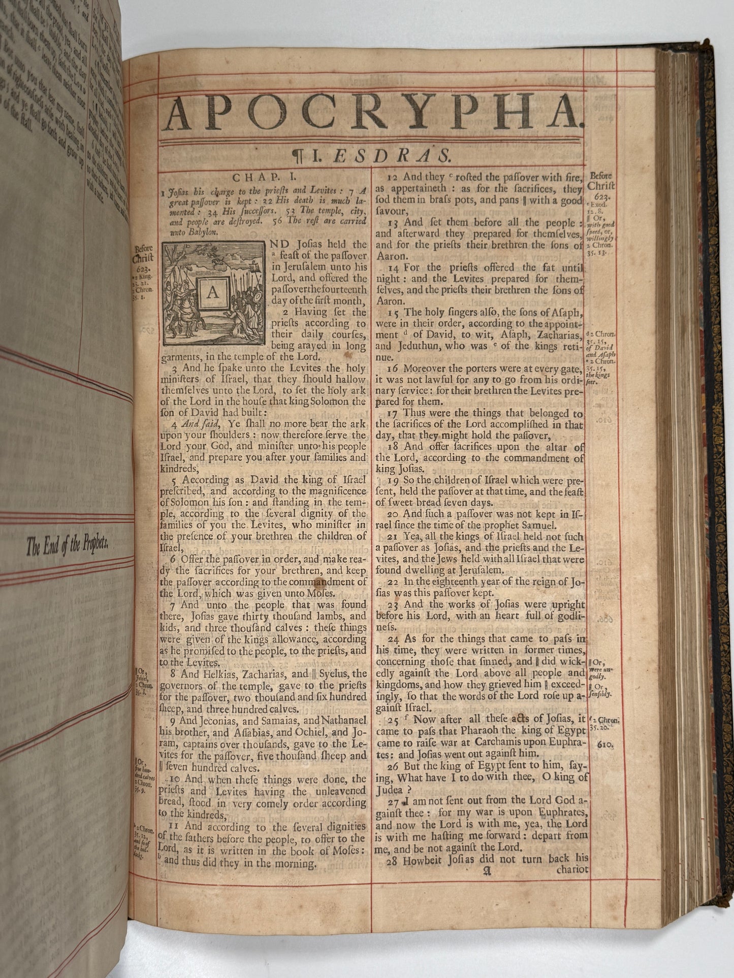 1709 Red-Ruled King James Bible in a Magnificent Contemporary Fine Binding