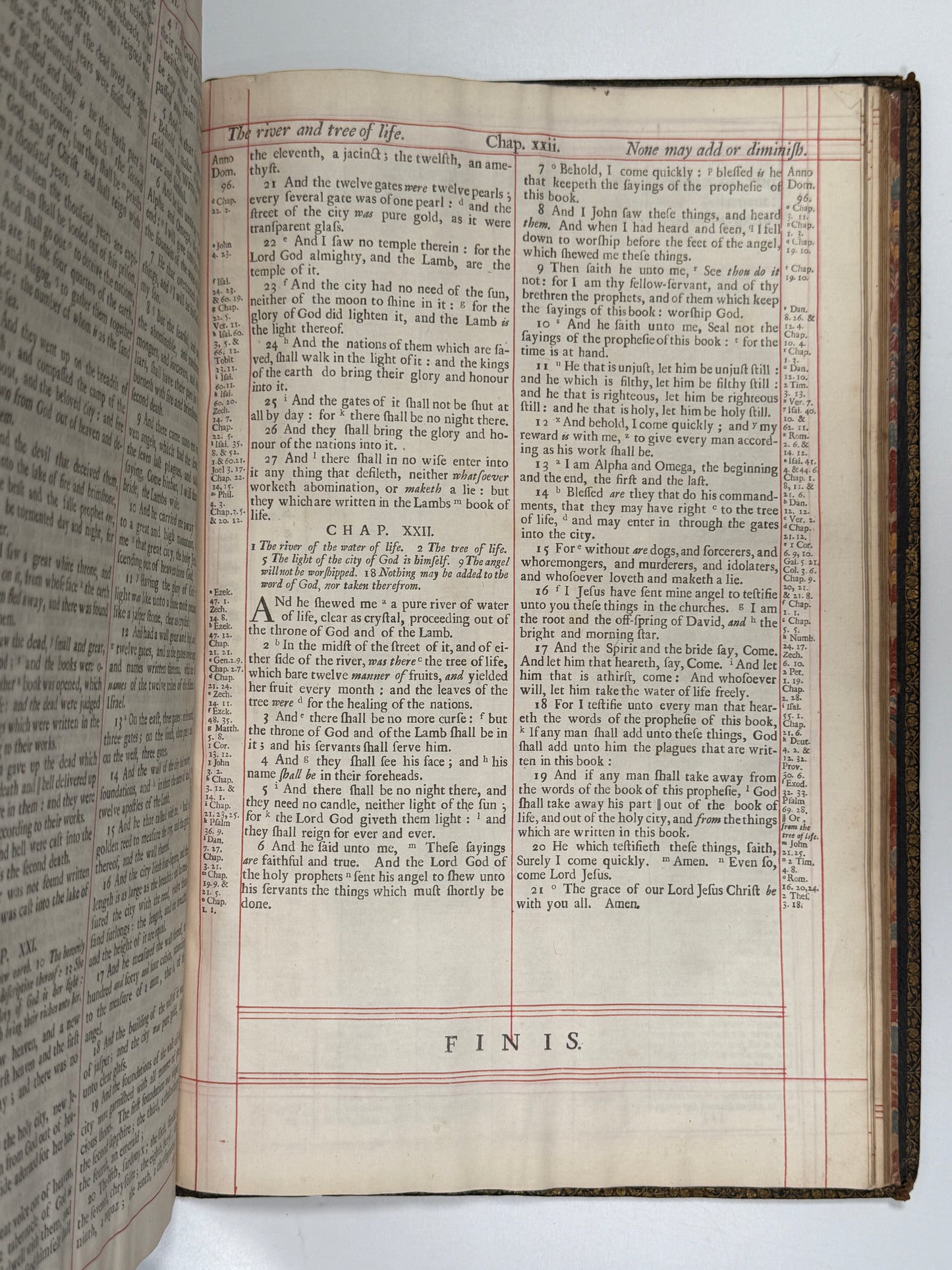 1709 Red-Ruled King James Bible in a Magnificent Contemporary Fine Binding