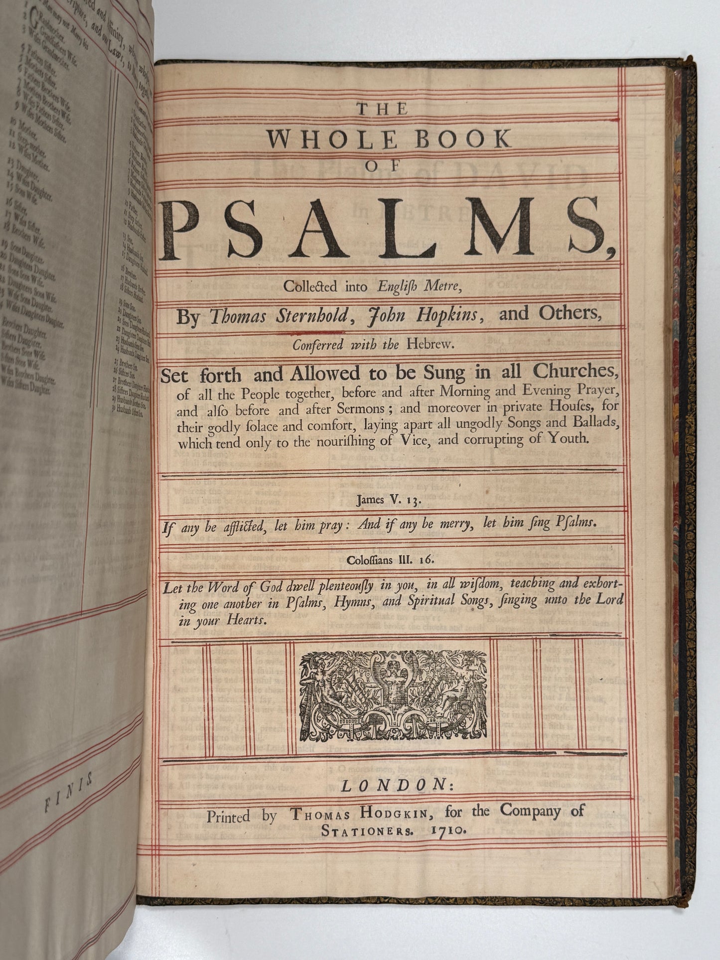 1709 Red-Ruled King James Bible in a Magnificent Contemporary Fine Binding