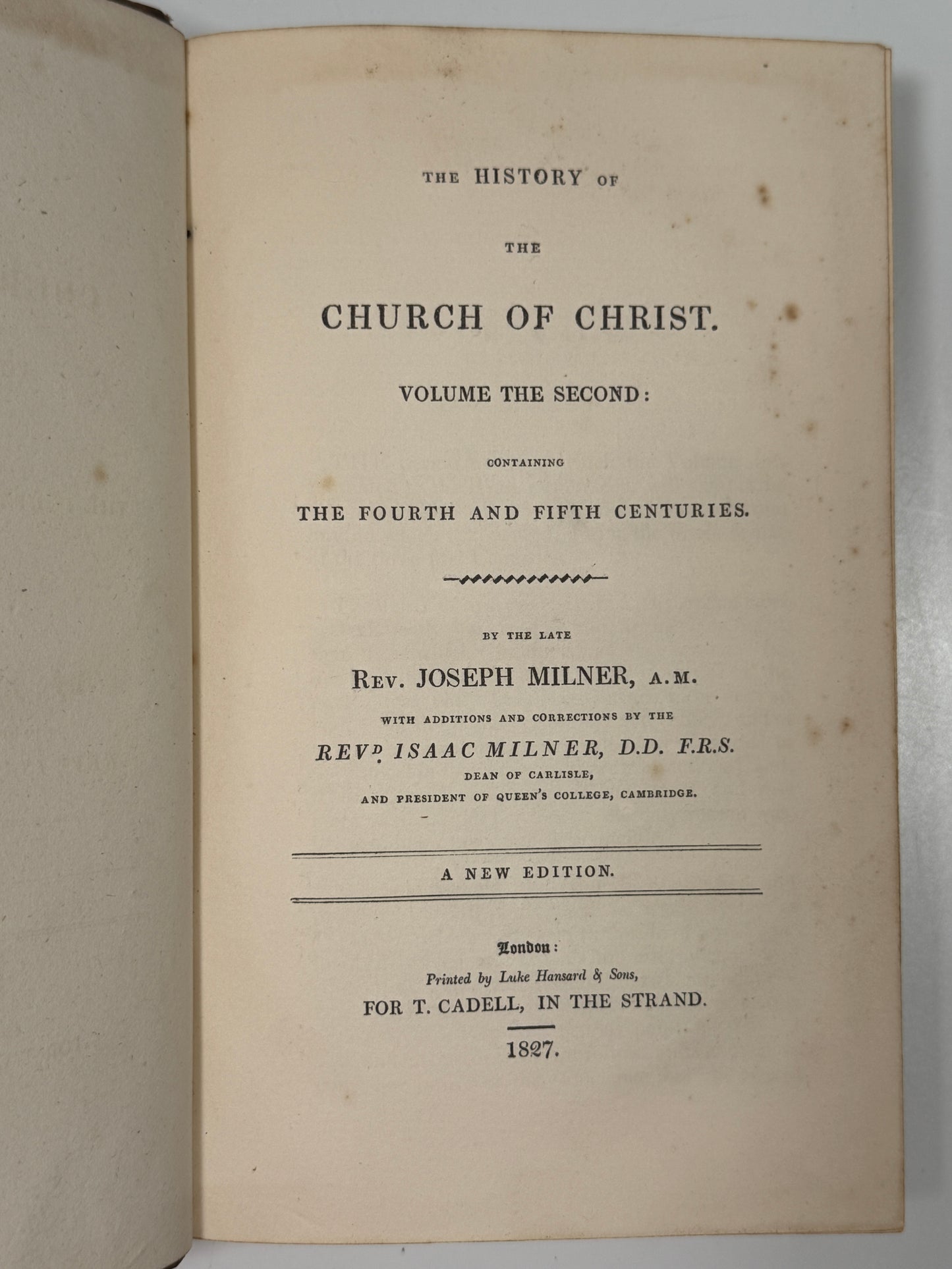 Milner's Church History 1827